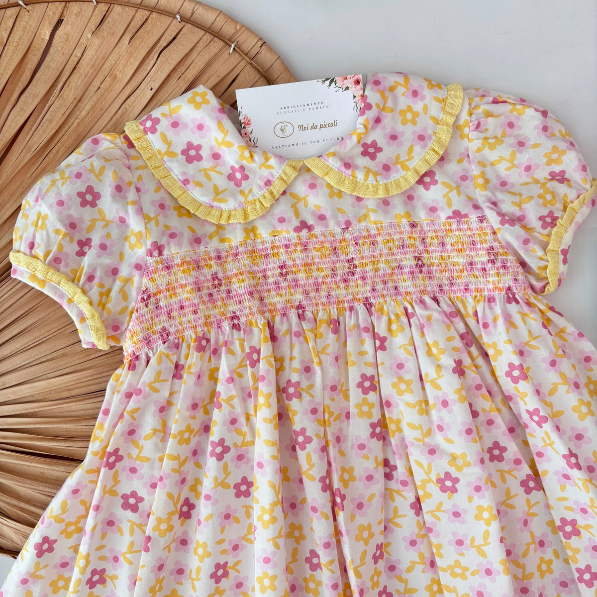 vestito IN COTONE GIALLO