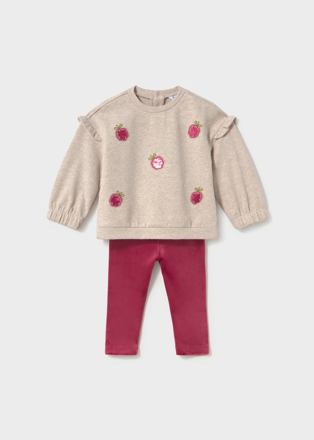 COMPLETO IN FILATO CALDO FUCSIA