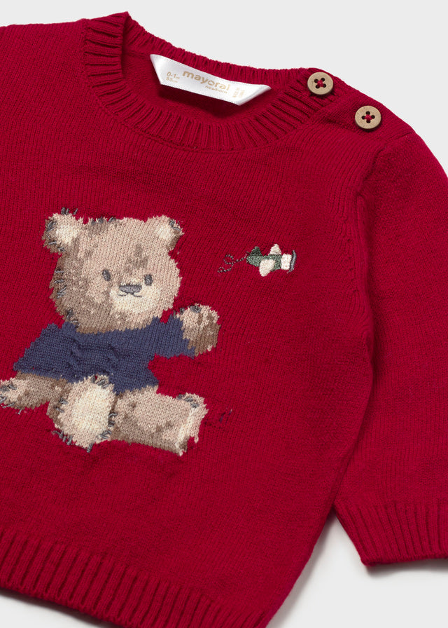 MAGLIONE IN FILATO CALDO ROSSO