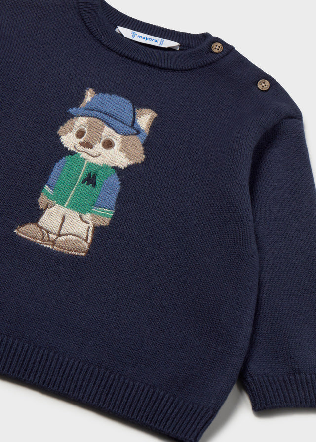 MAGLIONE IN FILATO CALDO BLU