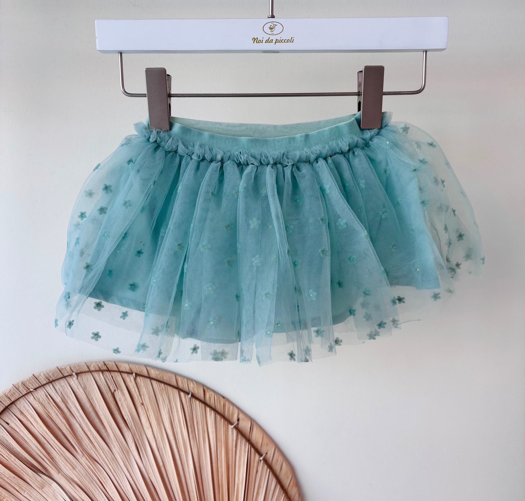 GONNA VERDE ACQUA CON TULLE