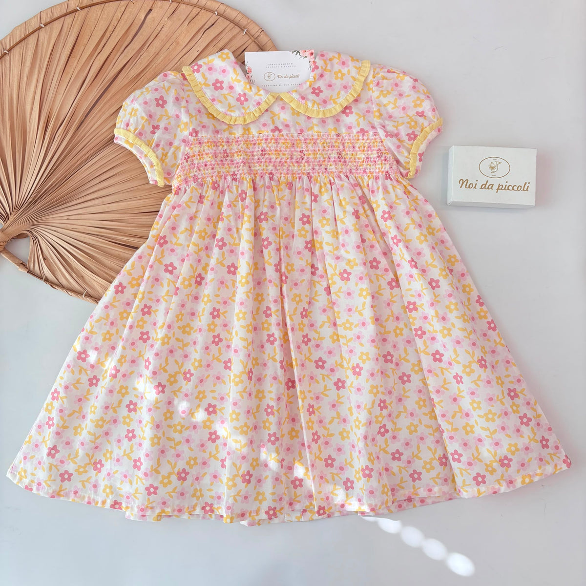 vestito IN COTONE GIALLO