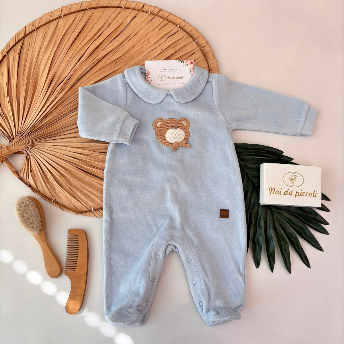 TUTINA IN CINIGLIA CIELO con grazioso teddy