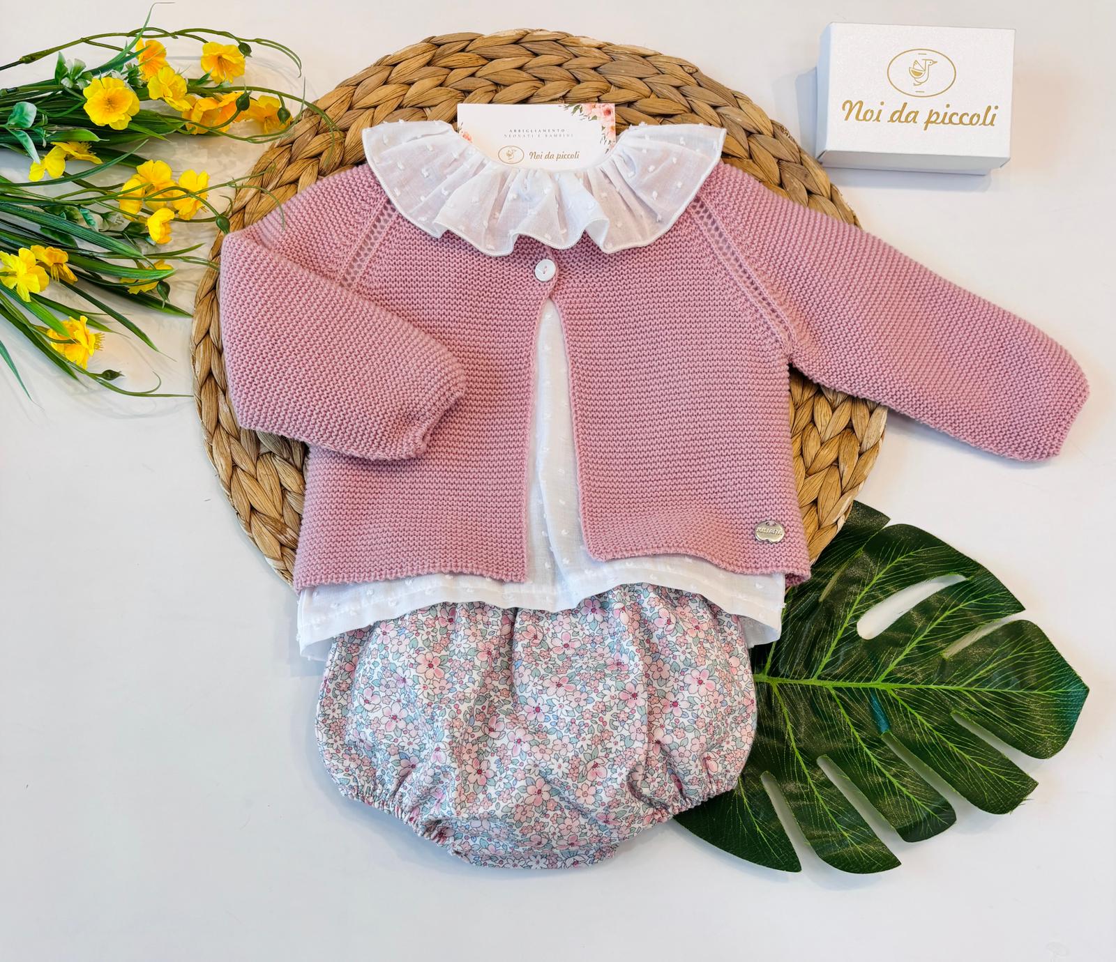 completo 3 pz FILATO CALDO ROSA