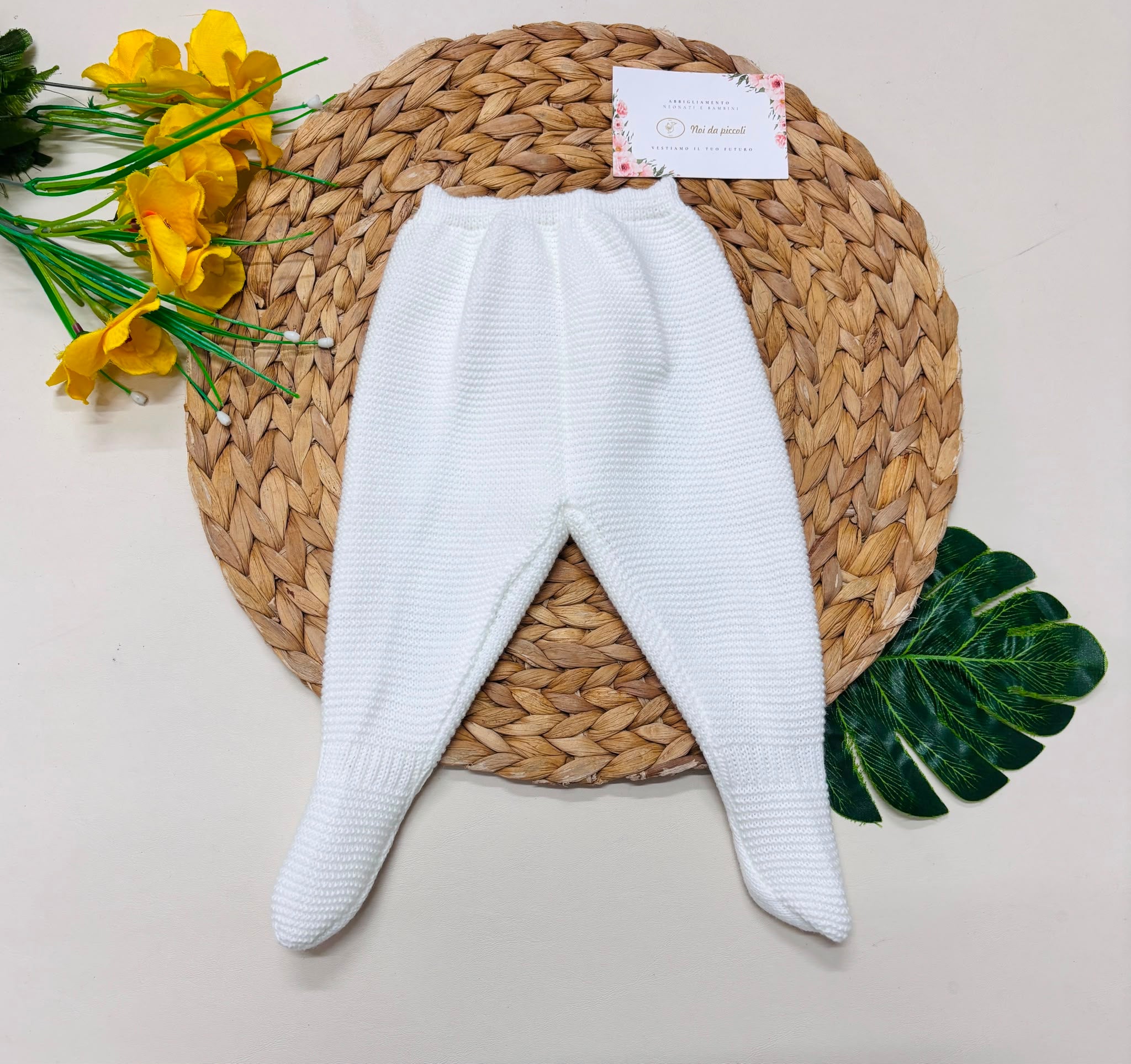 PANTALONE FILATO CALDO BIANCO