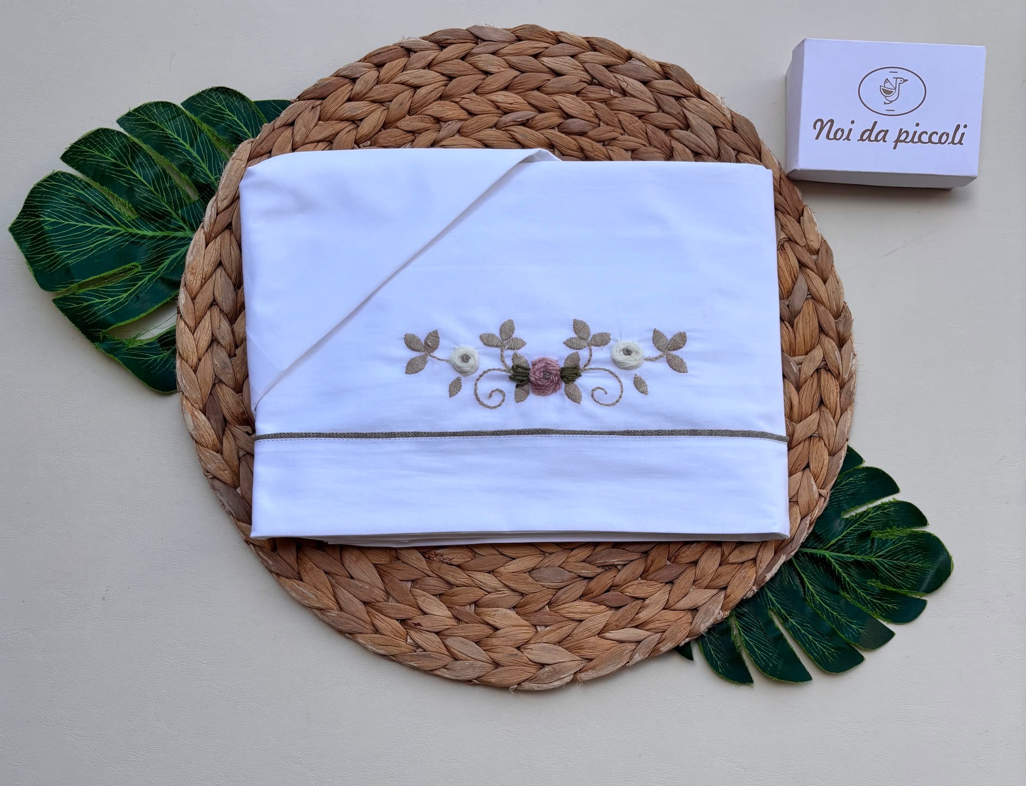 SET LENZUOLA IN COTONE BIANCO GHIRIGORI