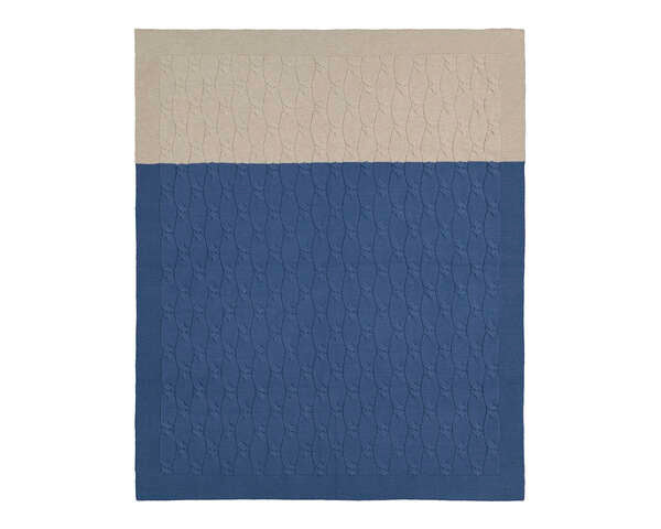 COPERTINA BEIGE E AVION IN FILATO CALDO