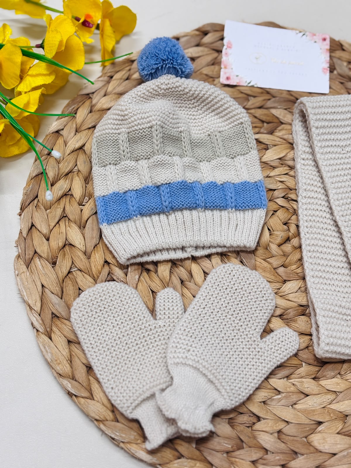 set 3 pz FILATO CALDO CREMA