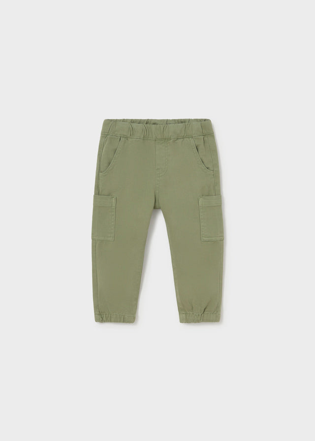 PANTALONE IN COTONE CALDO VERDE