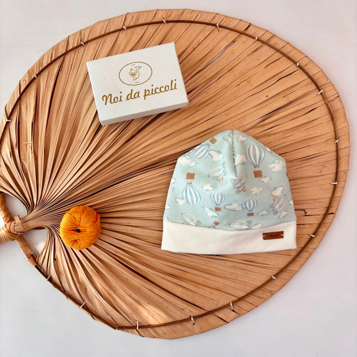 CAPPELLO caldo cotone con mongolfiere CIELO