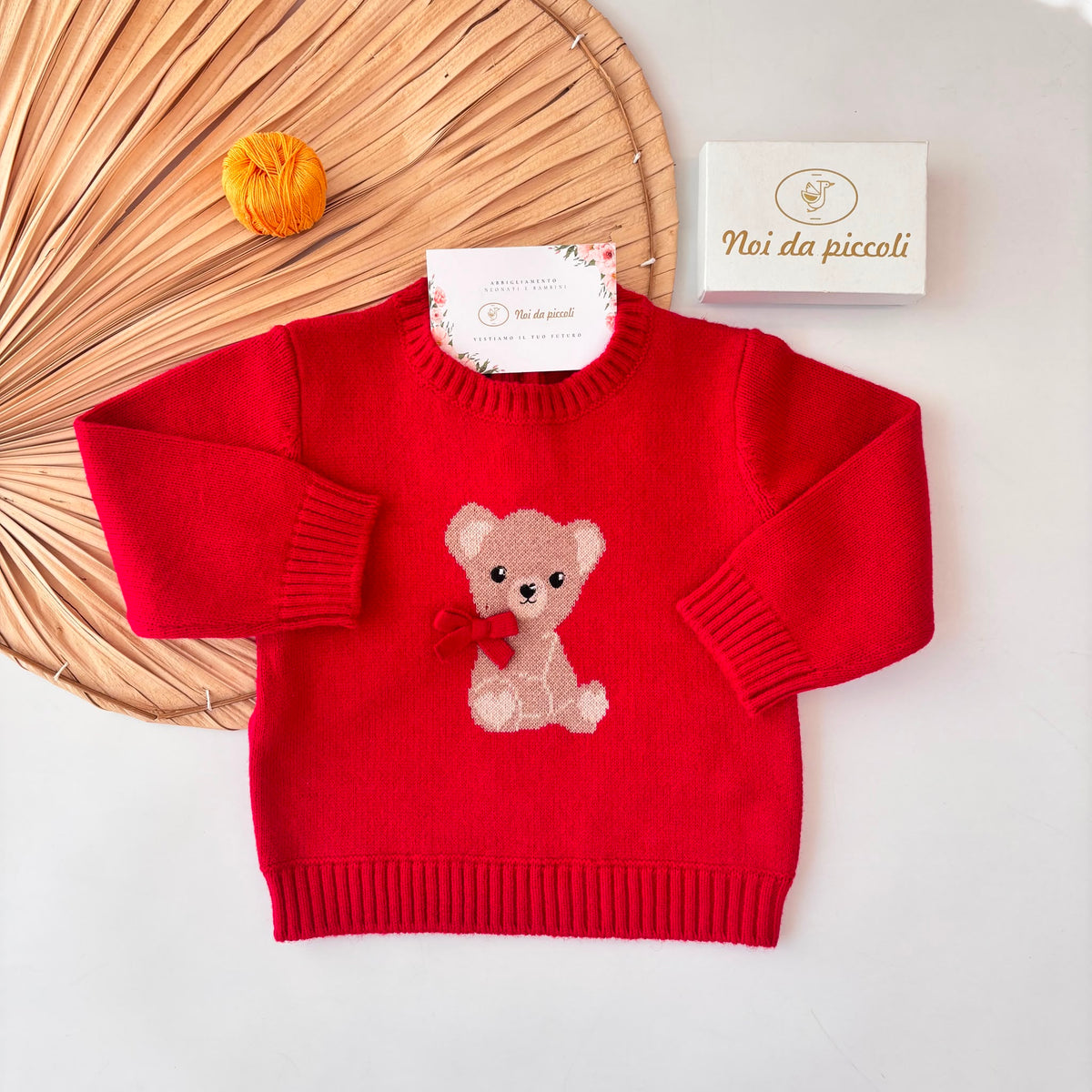 MAGLIONE IN FILATO CALDO ROSSO