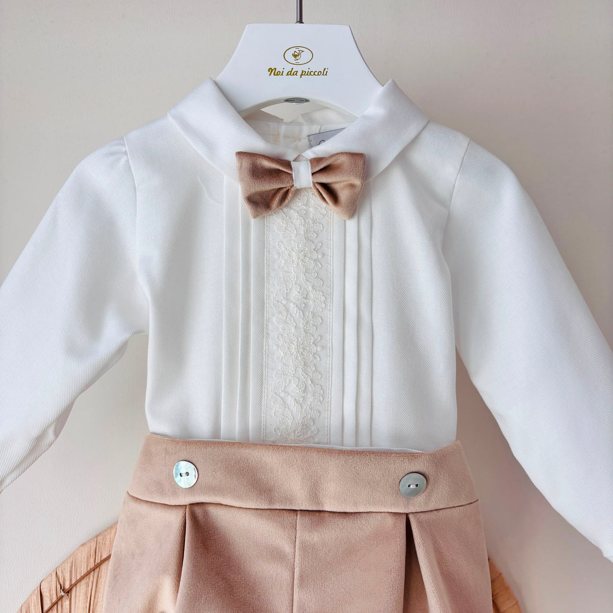 ABITO CERIMONIALE in velluto Edward BEIGE