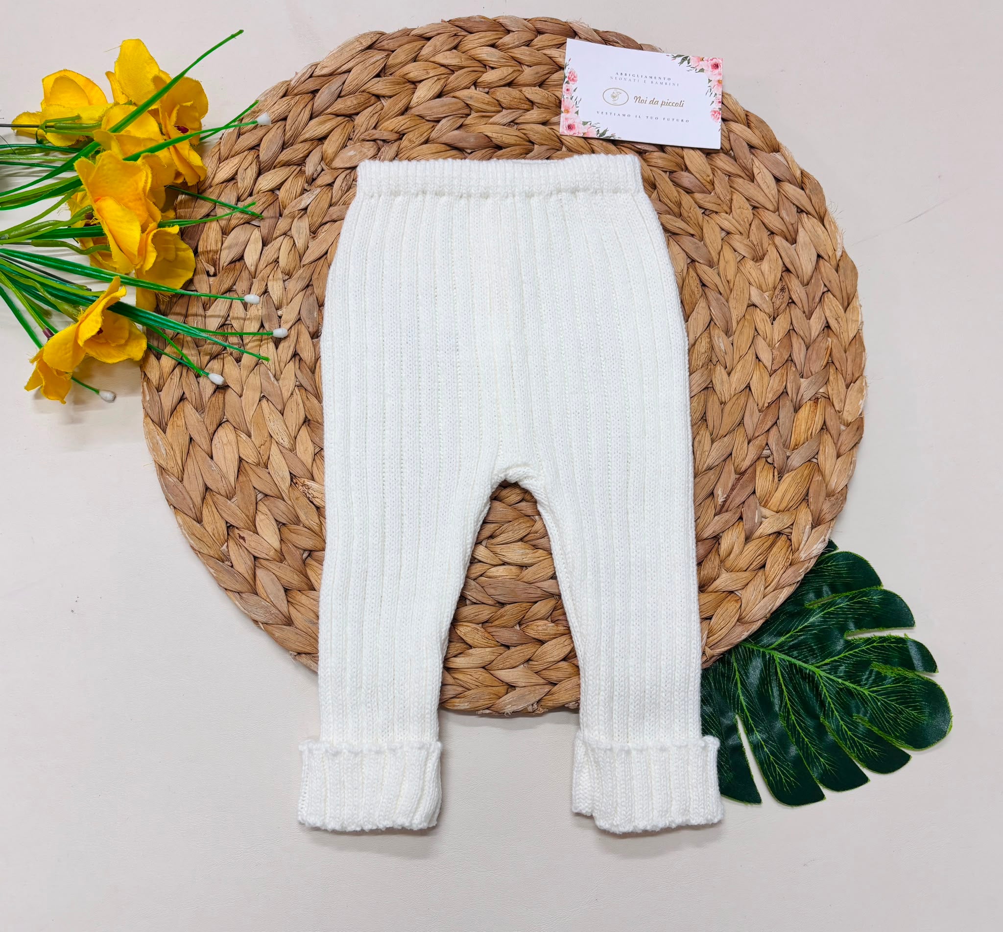PANTALONE FILATO CALDO BIANCO