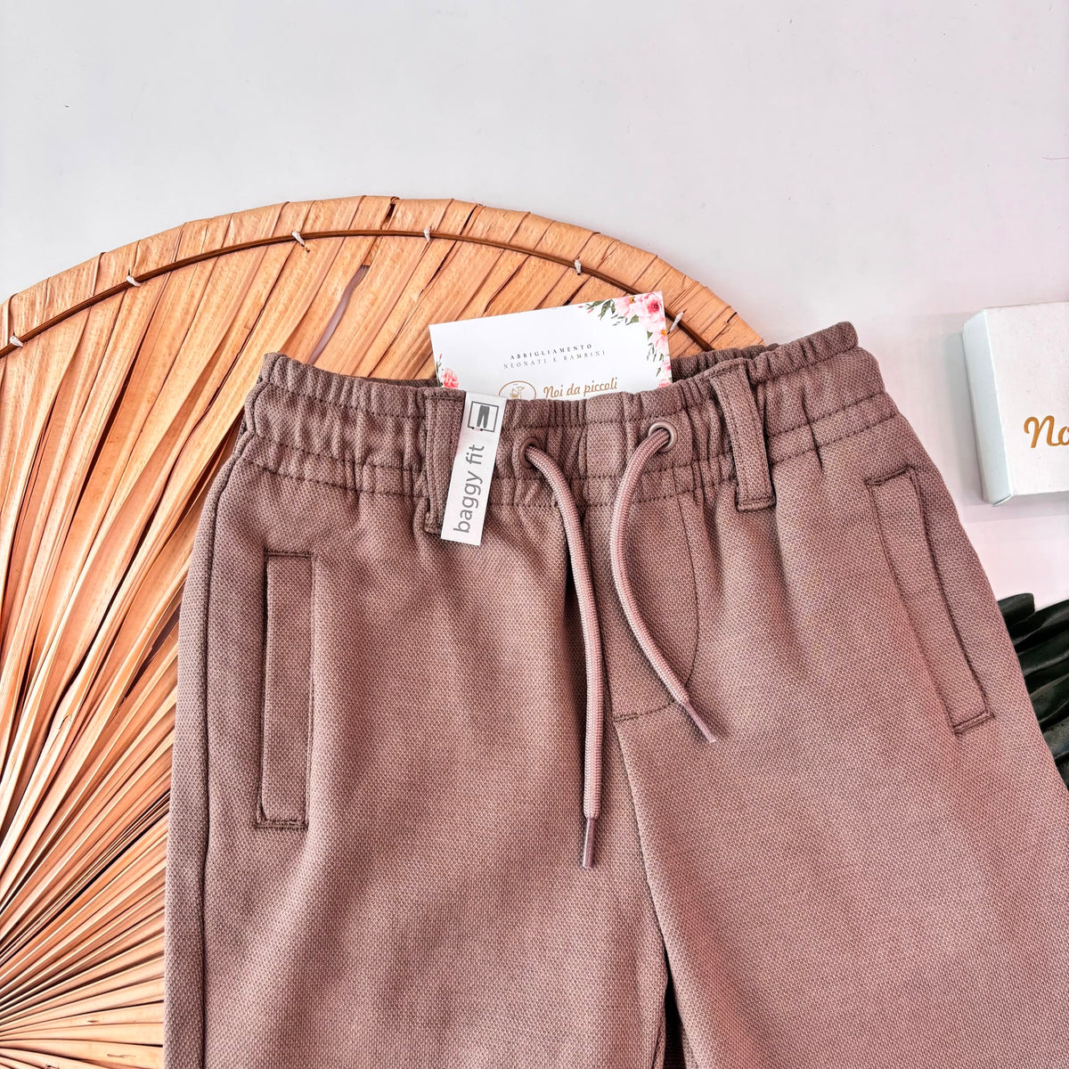 PANTALONE IN COTONE CALDO MARRONE