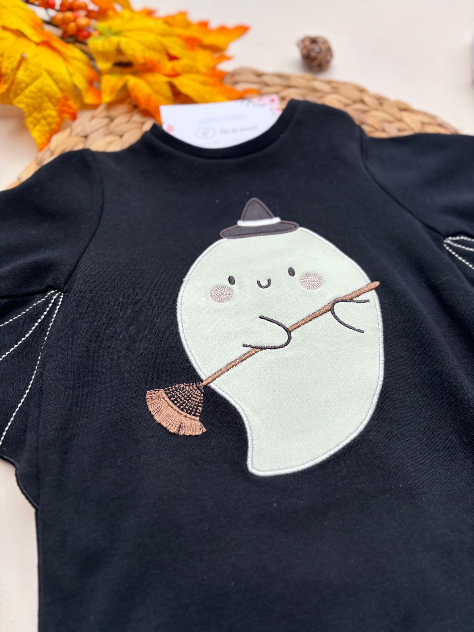 TUTINA IN CALDO COTONE HALLOWEEN NERO