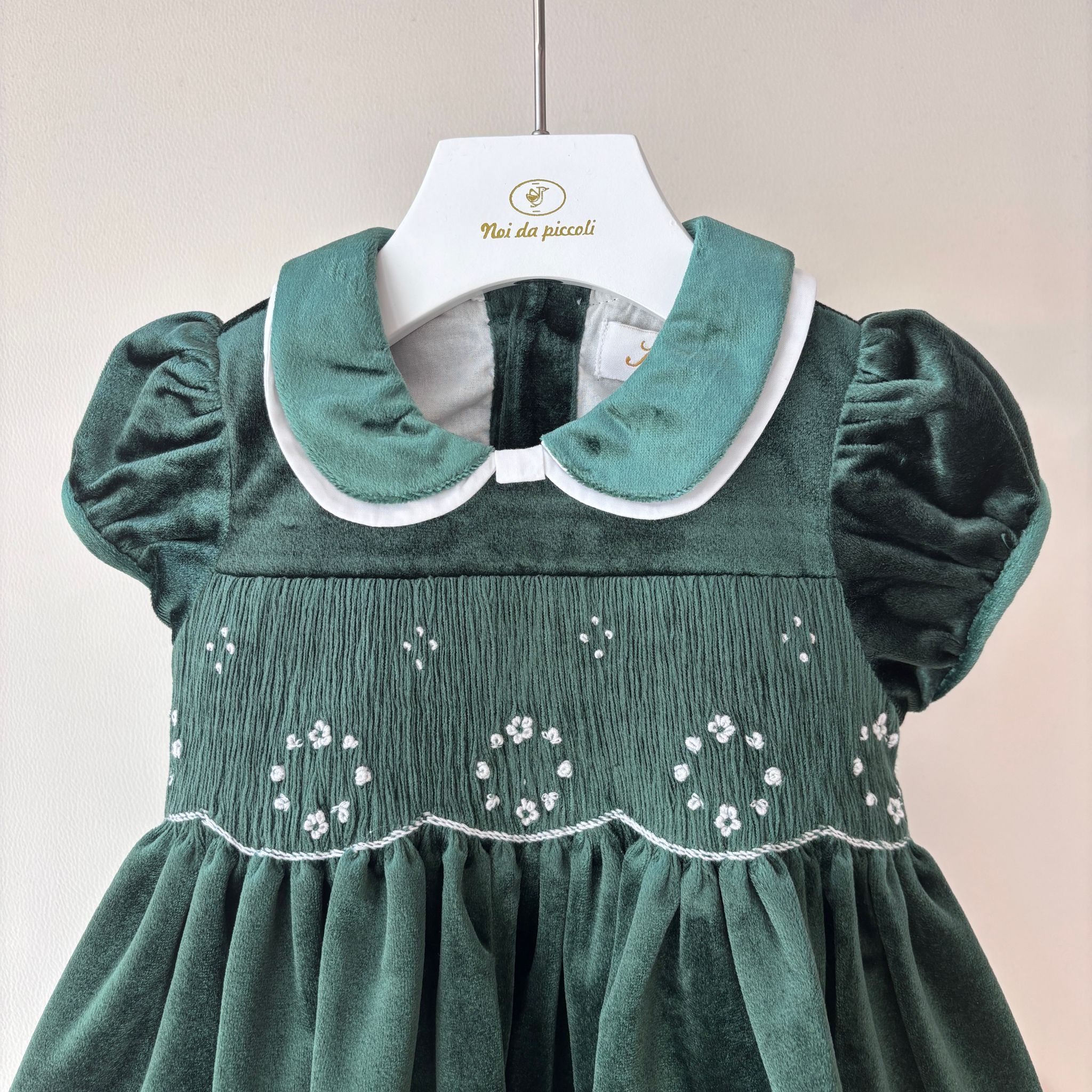 ABITO MATHILDEIN VELLUTO VERDE