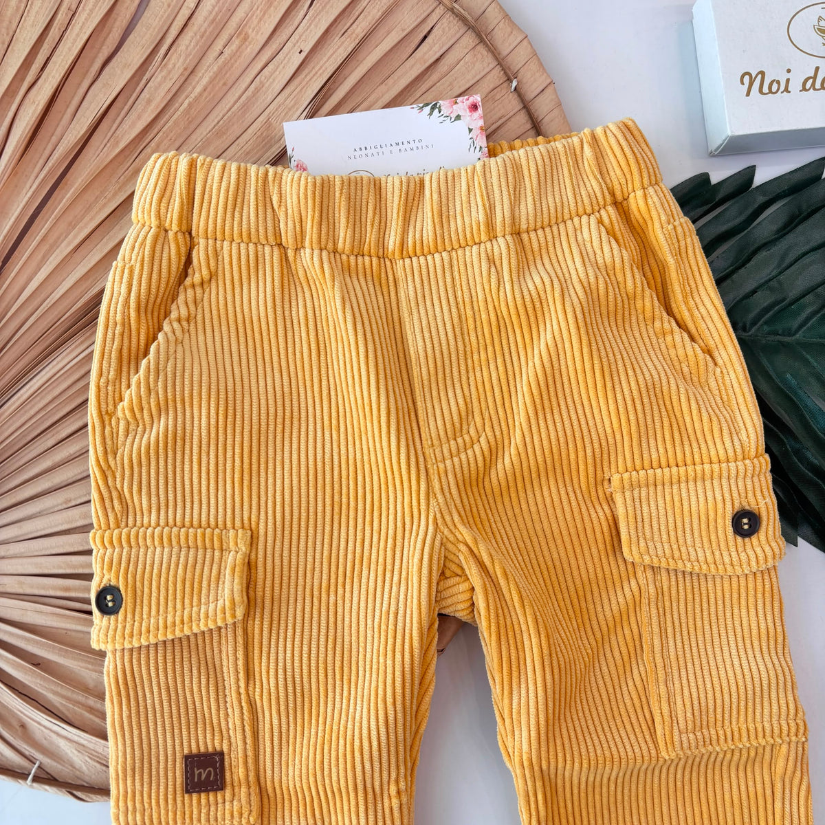 PANTALONE IN VELLUTO GIALLO