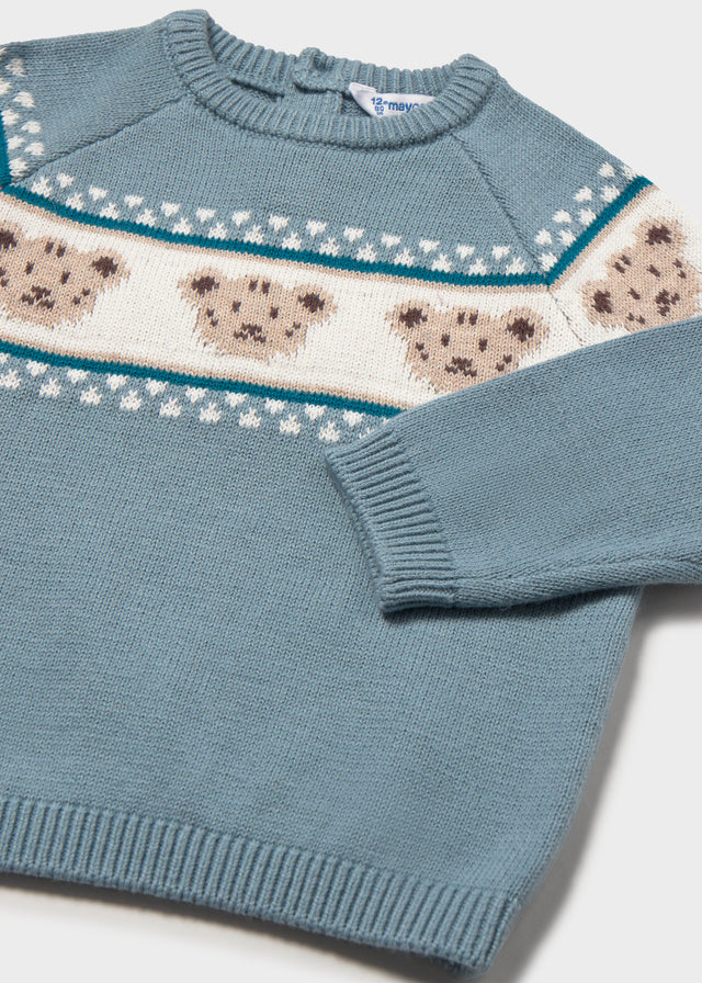 MAGLIONE IN FILATO CALDO CELESTE