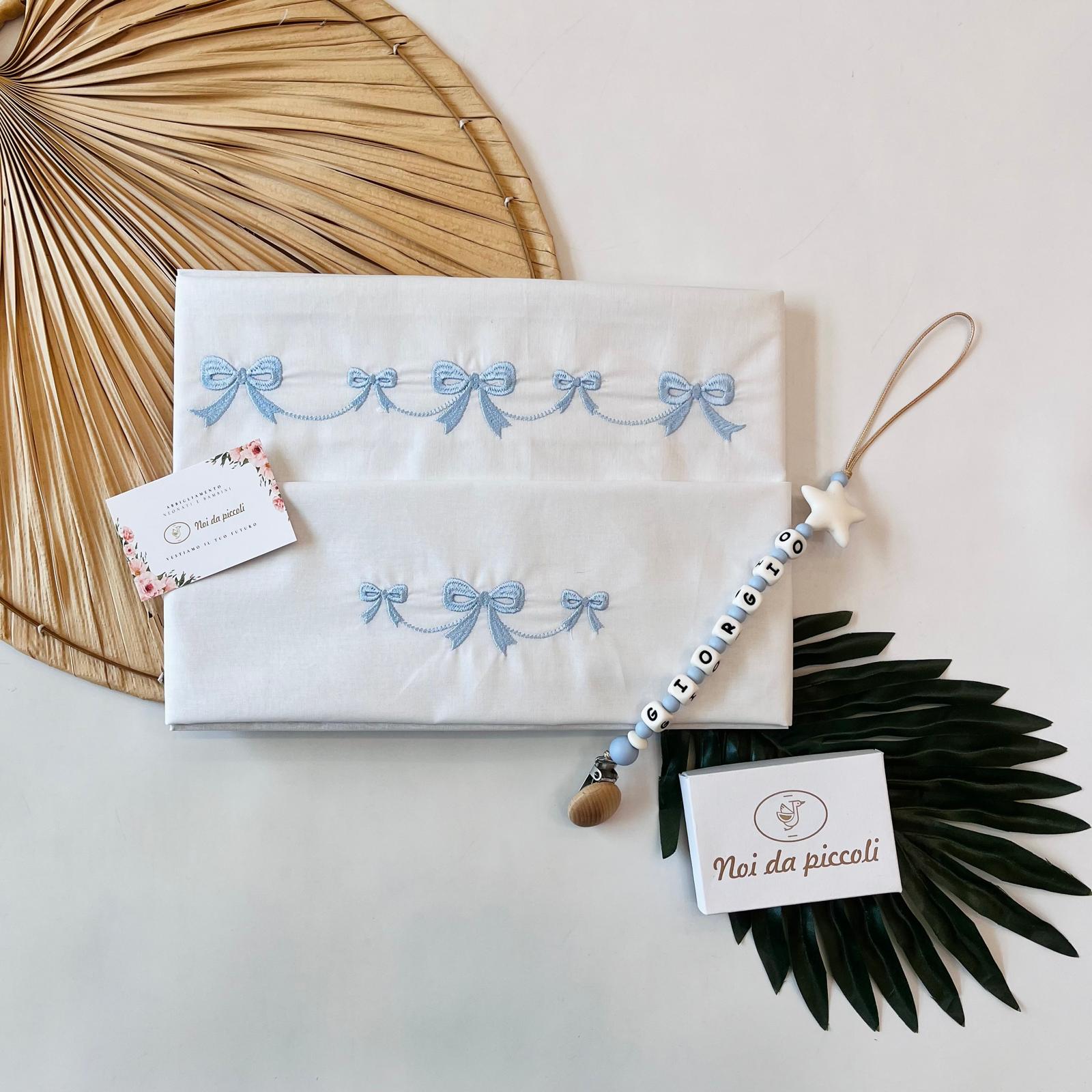 SET LENZUOLA 100 % COTONE CIELO
