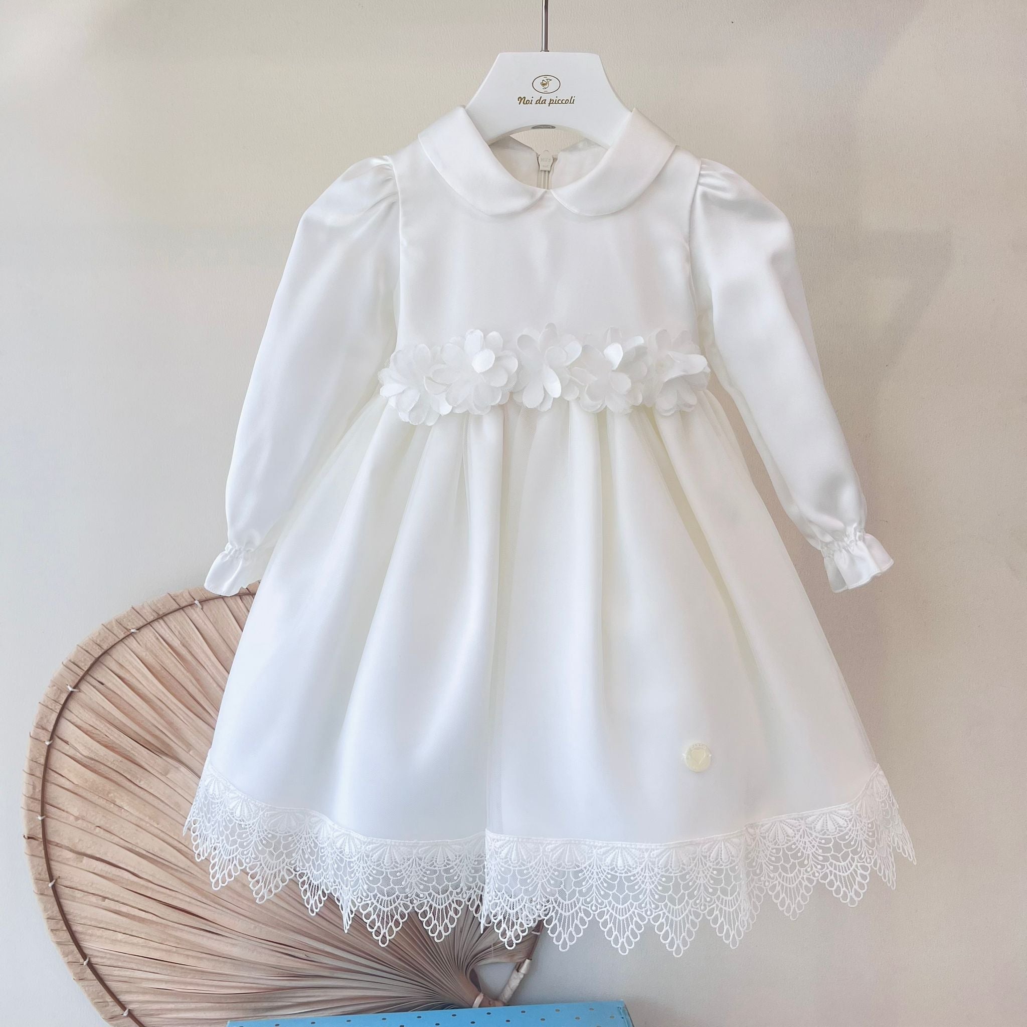 ABITO FASCIA DI  FIORI BIANCO CANDIDO