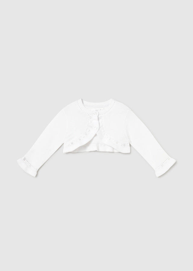 GOLFINO IN FILO CON RICAMI  BIANCO