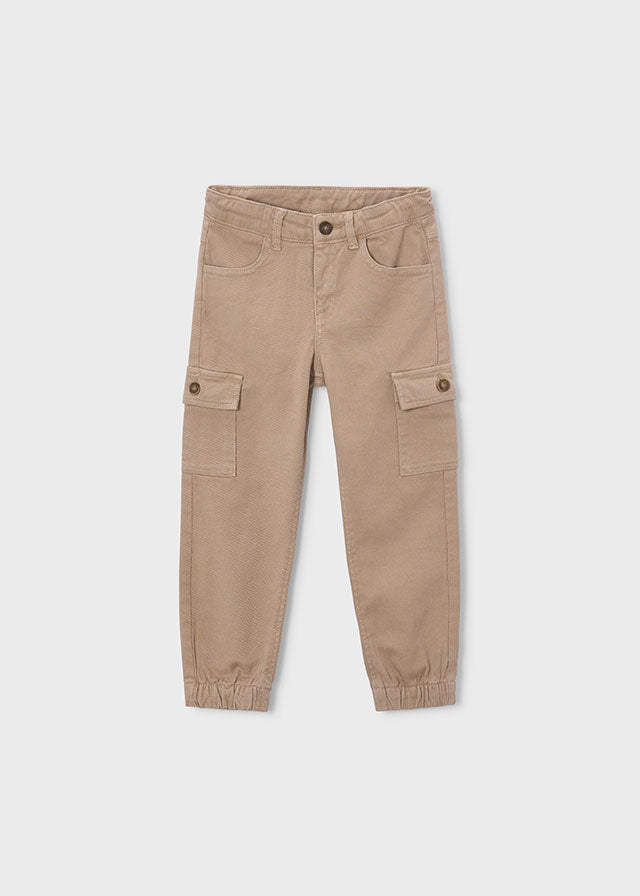 PANTALONE IN COTONE CALDO BEIGE