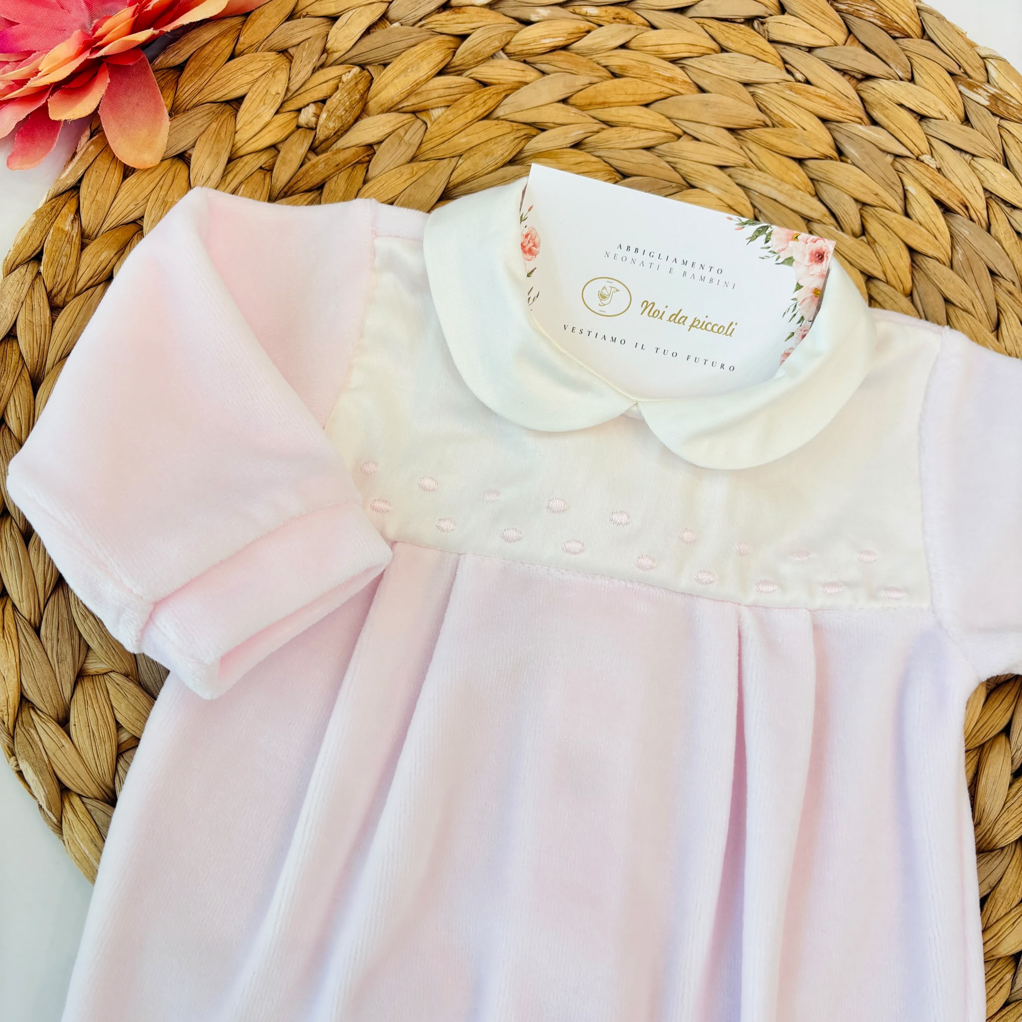 TUTINA IN CINIGLIA PATTEN POIS ROSA