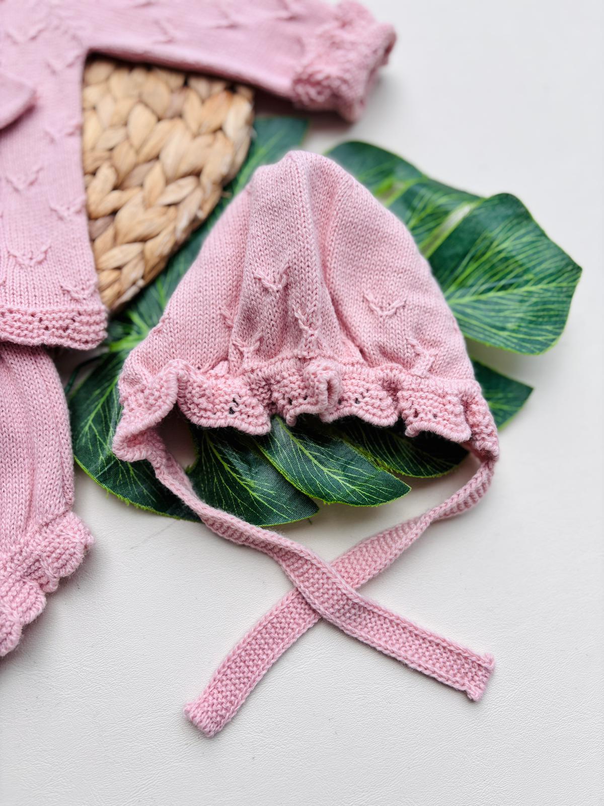 completo 3 pz FILATO CALDO ROSA