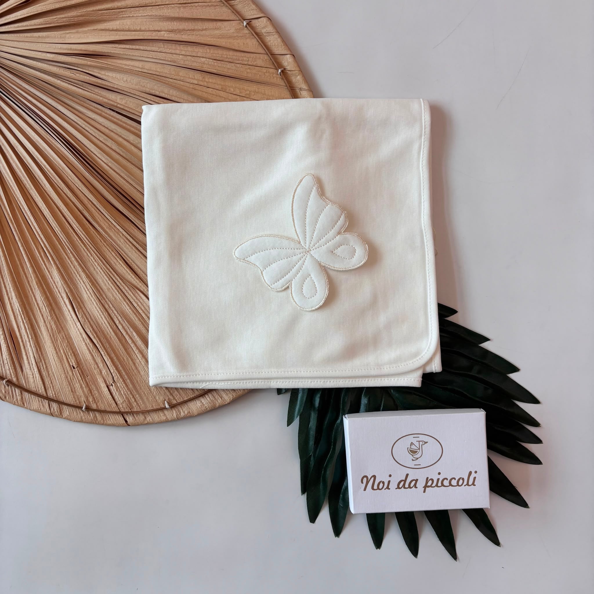 MUSSOLA 100% COTONE BUTTERFLY PANNA