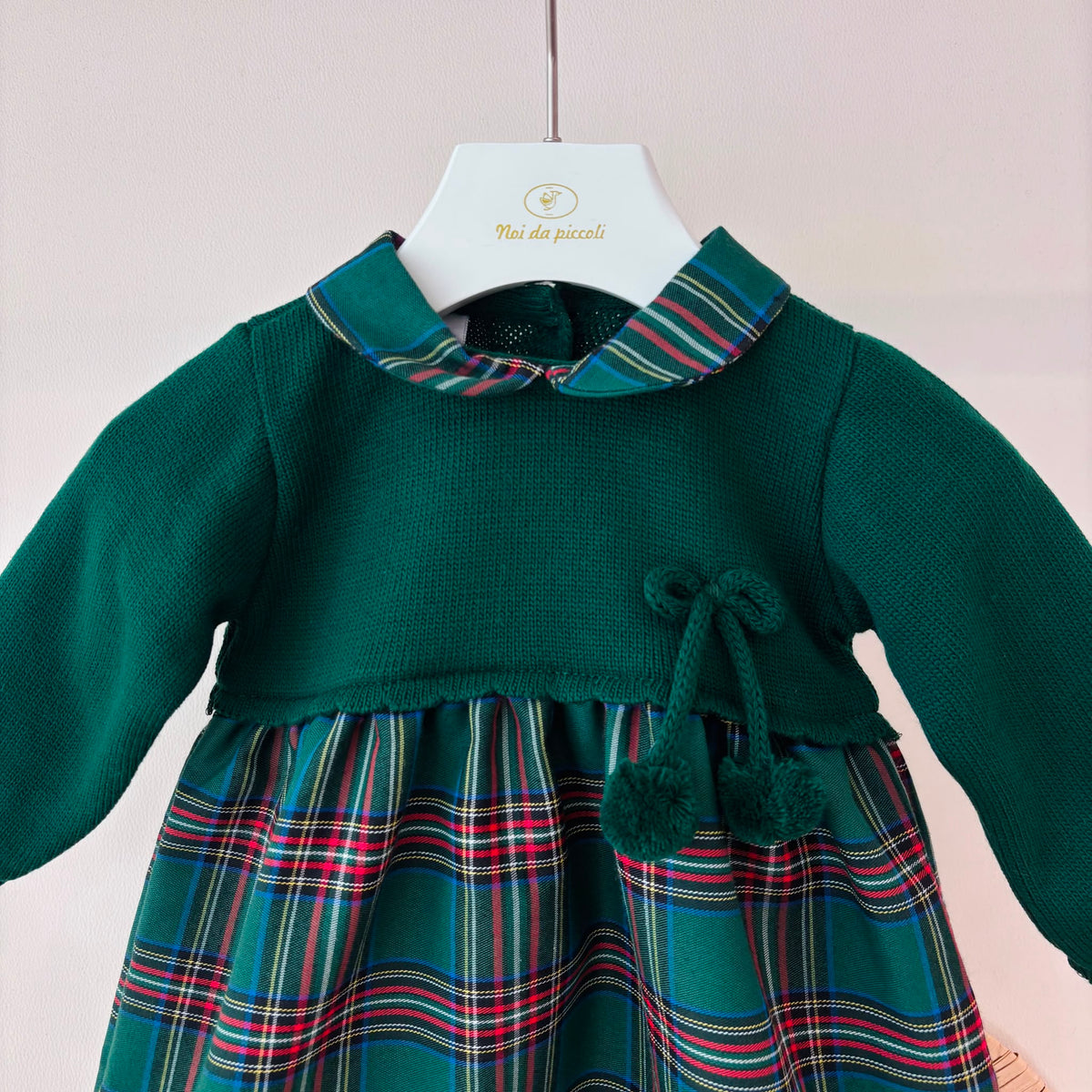 ABITINO filato caldo e tartan VERDE