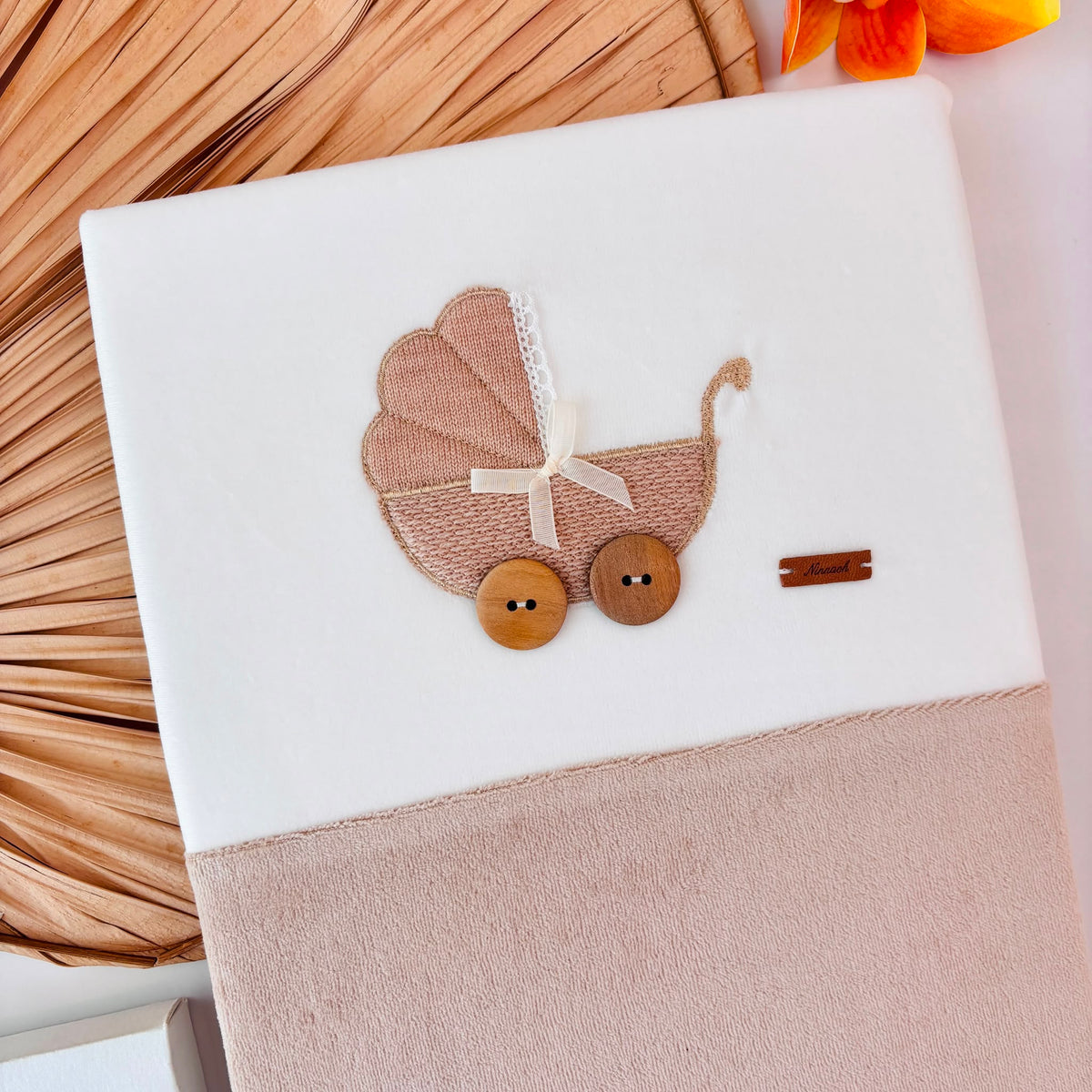 copertina ciniglia con carrozzina BEIGE