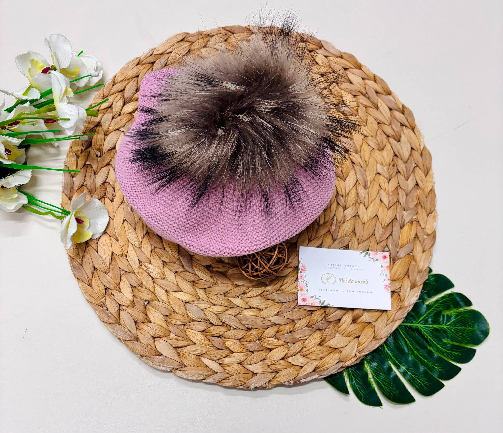 cappellino FILATO CALDO ROSA