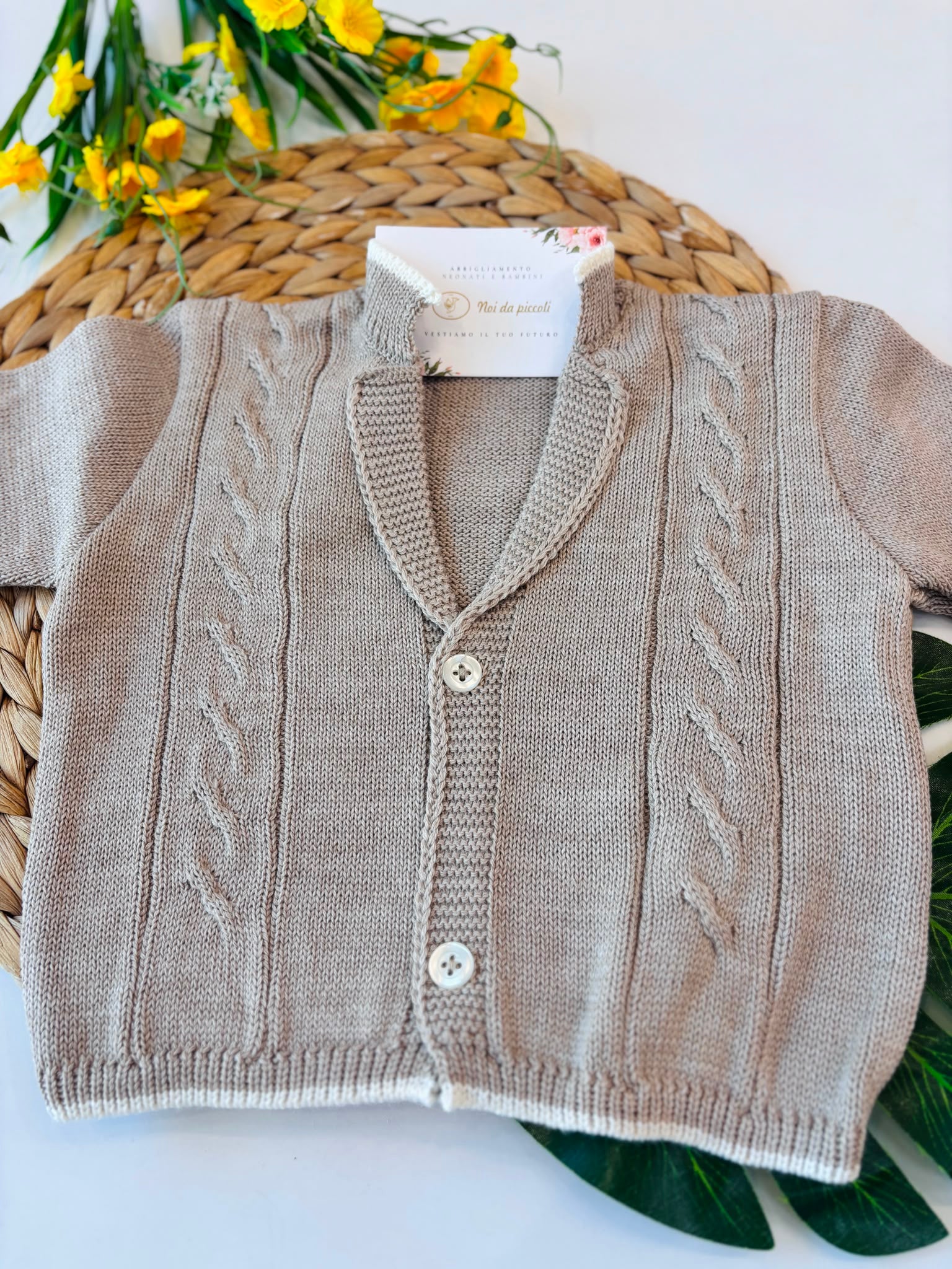COMPLETO CERIMONIALE  BEIGE E CIELO VELLUTO