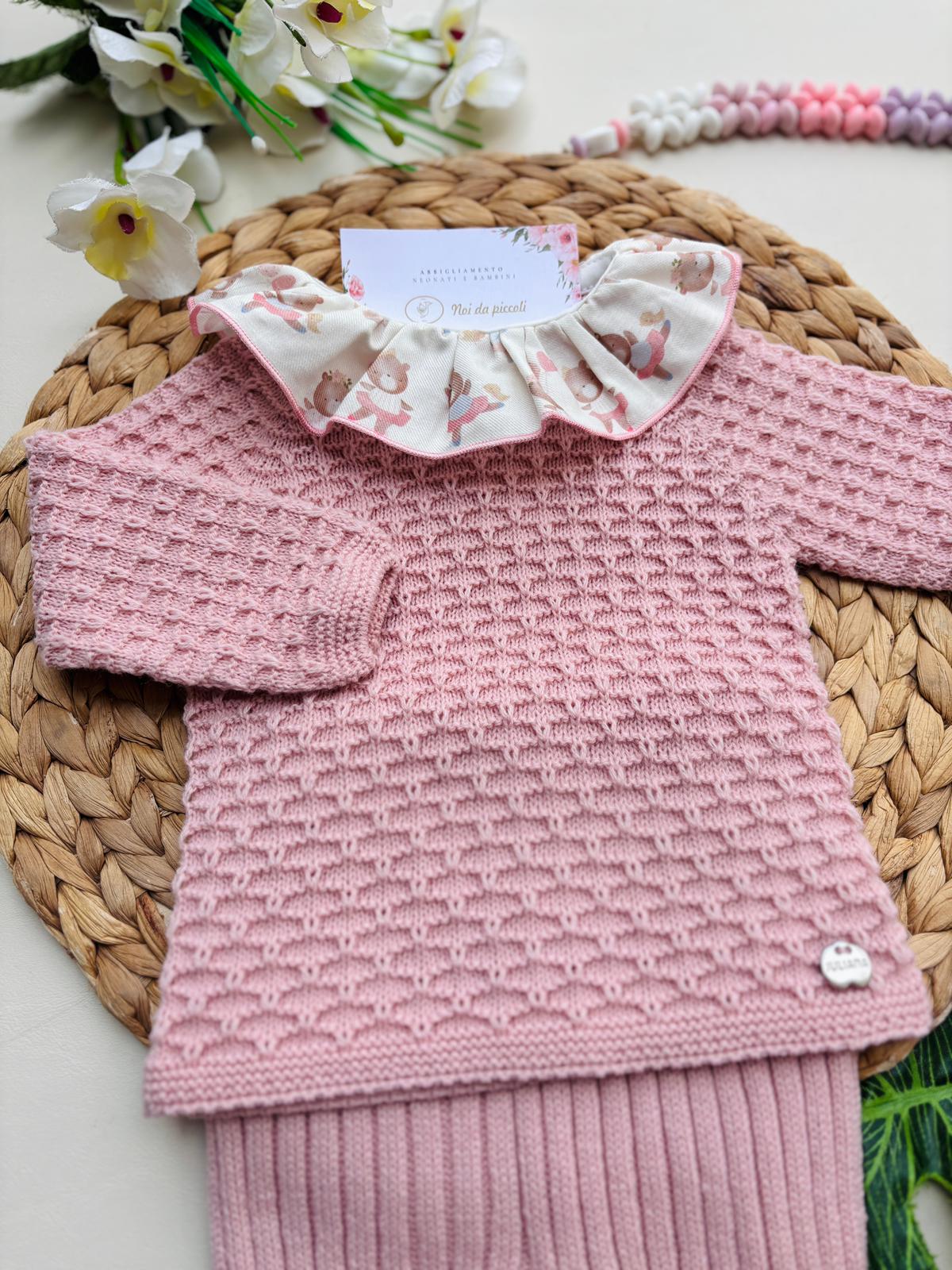 completo 3 pz FILATO CALDO ROSA