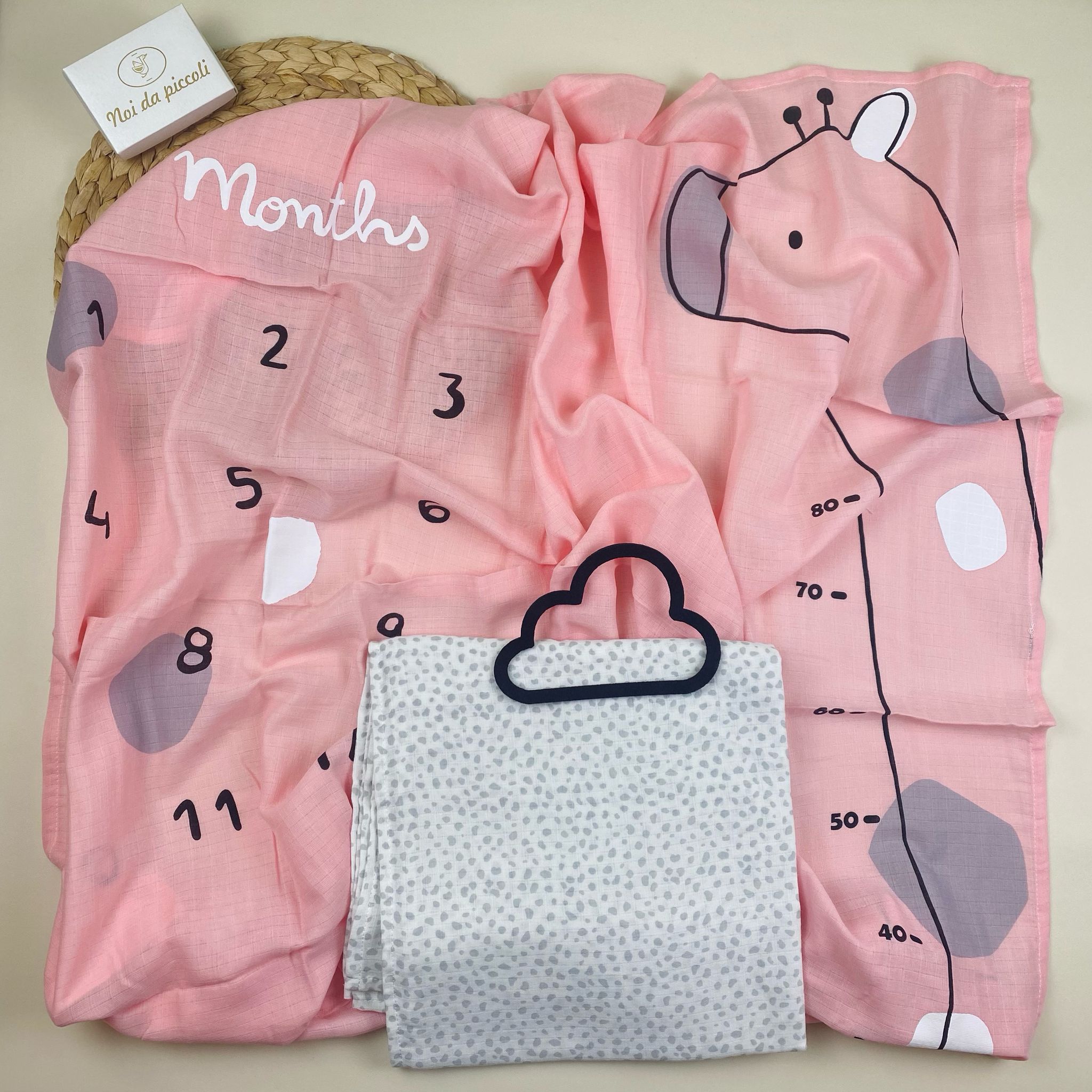 set mussoline 100 % COTONE Rosa