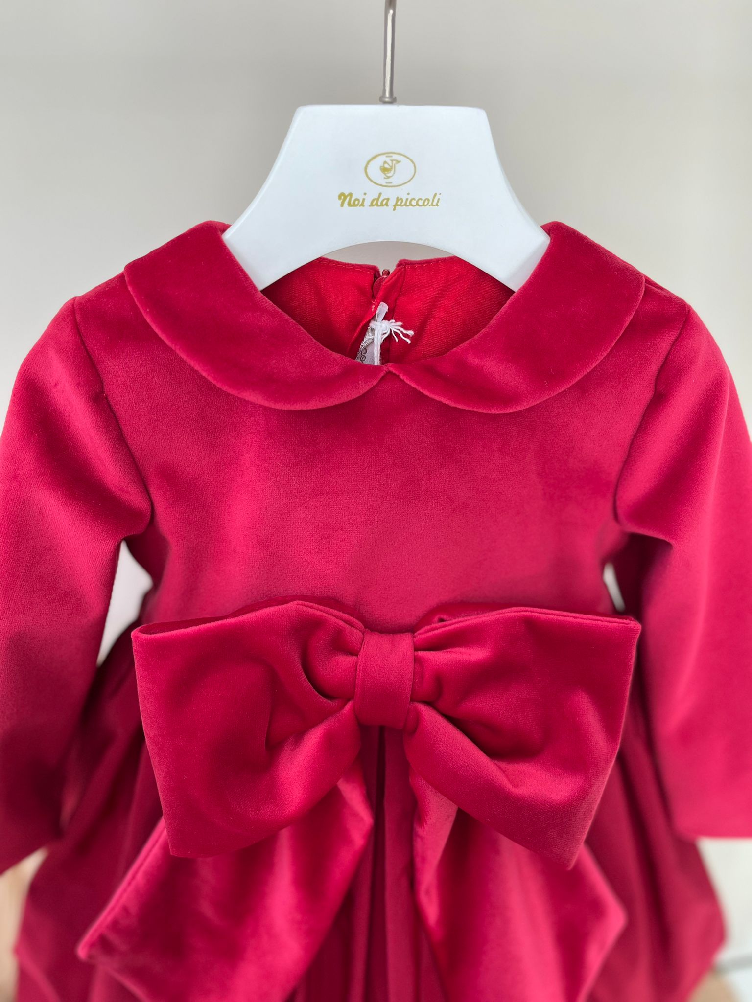 ABITINO ION VELLUTINO E TAFFETA' IN SETA  ROSSO