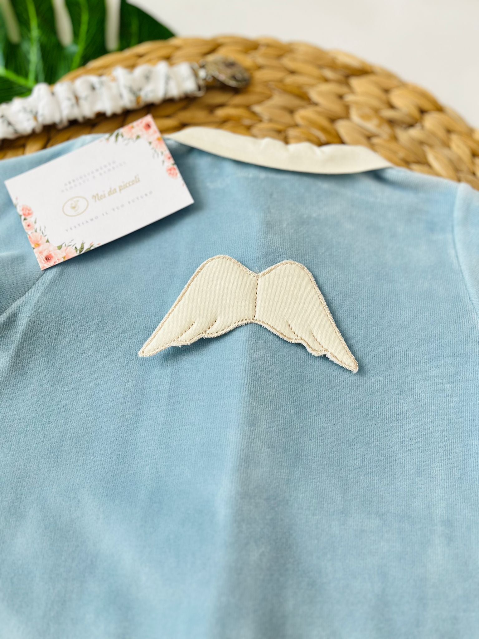 ANTI-PANIC ONESIE ANGELS VELVET STONE BLUE