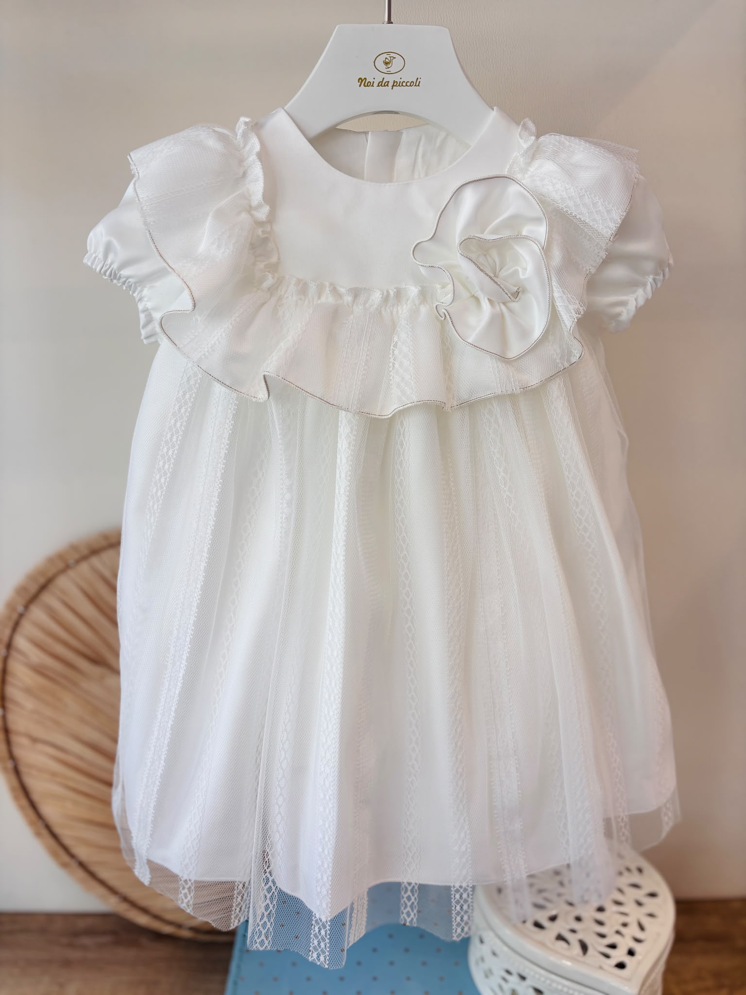 ABITINO CERIMONIALE TULLE PANNA