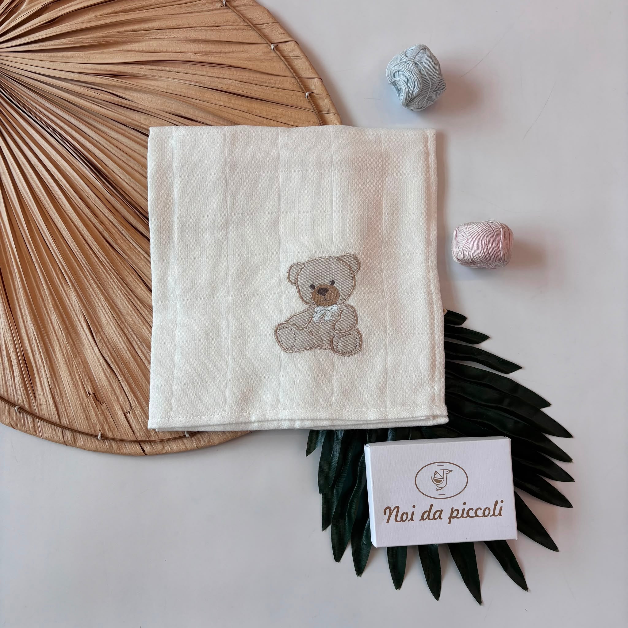 MUSSOLA 100% COTONE ORSETTO PANNA