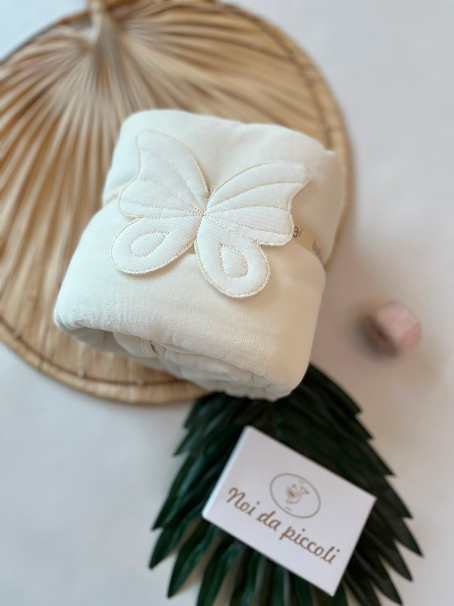 COPERTINA IN CINIGLIA BUTTERFLY PANNA