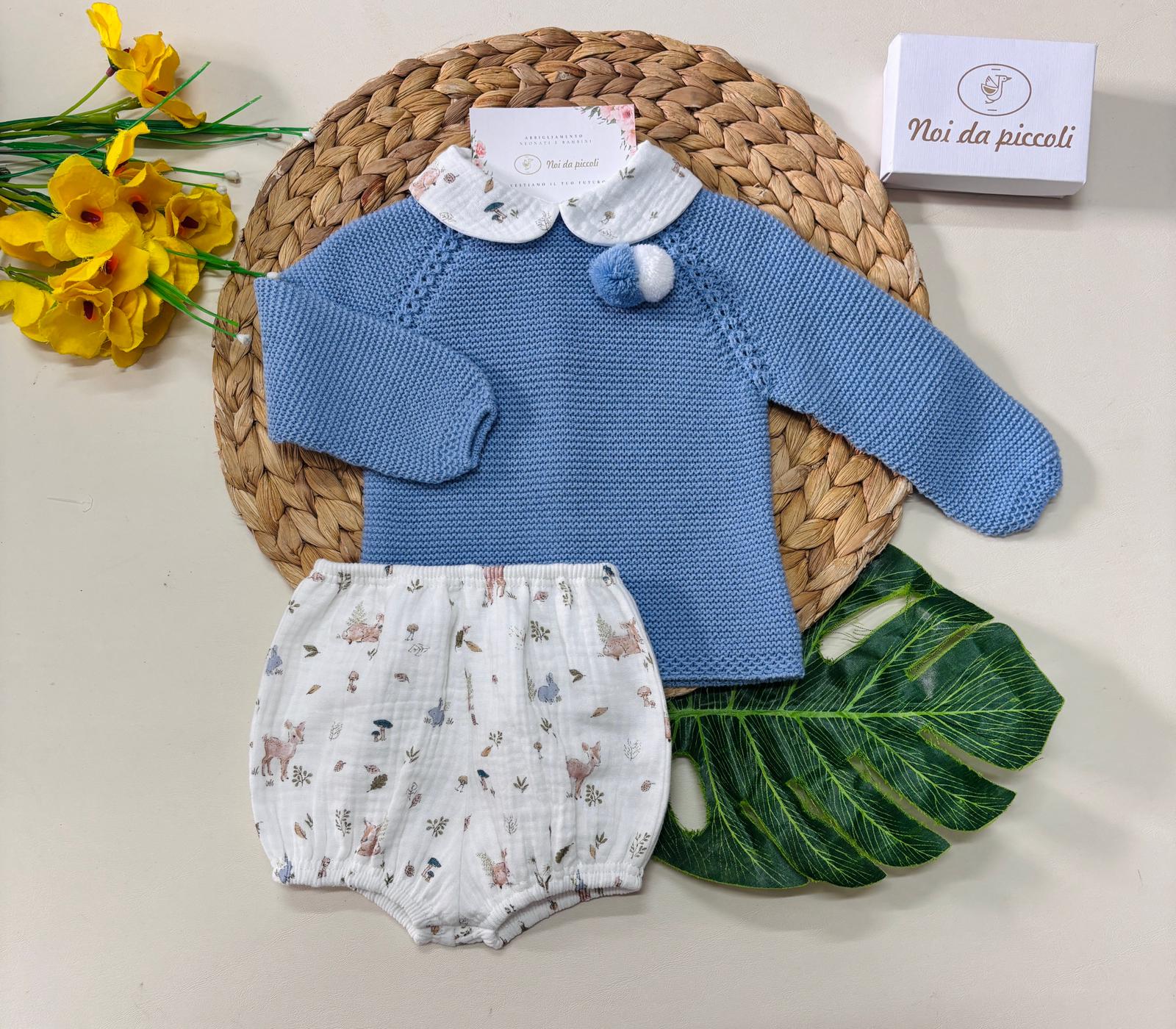 COMPLETO 2PZ FILATO CALDO CIELO
