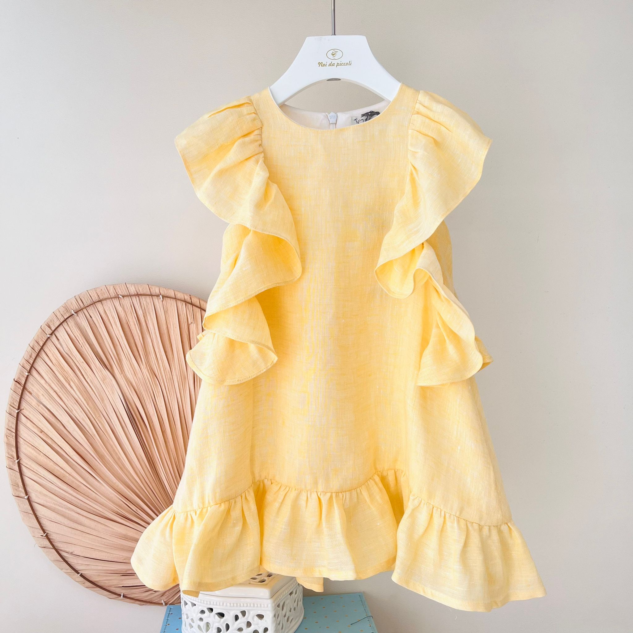 ABITINO 100% PURO LINO GIALLO - Noi da piccoli