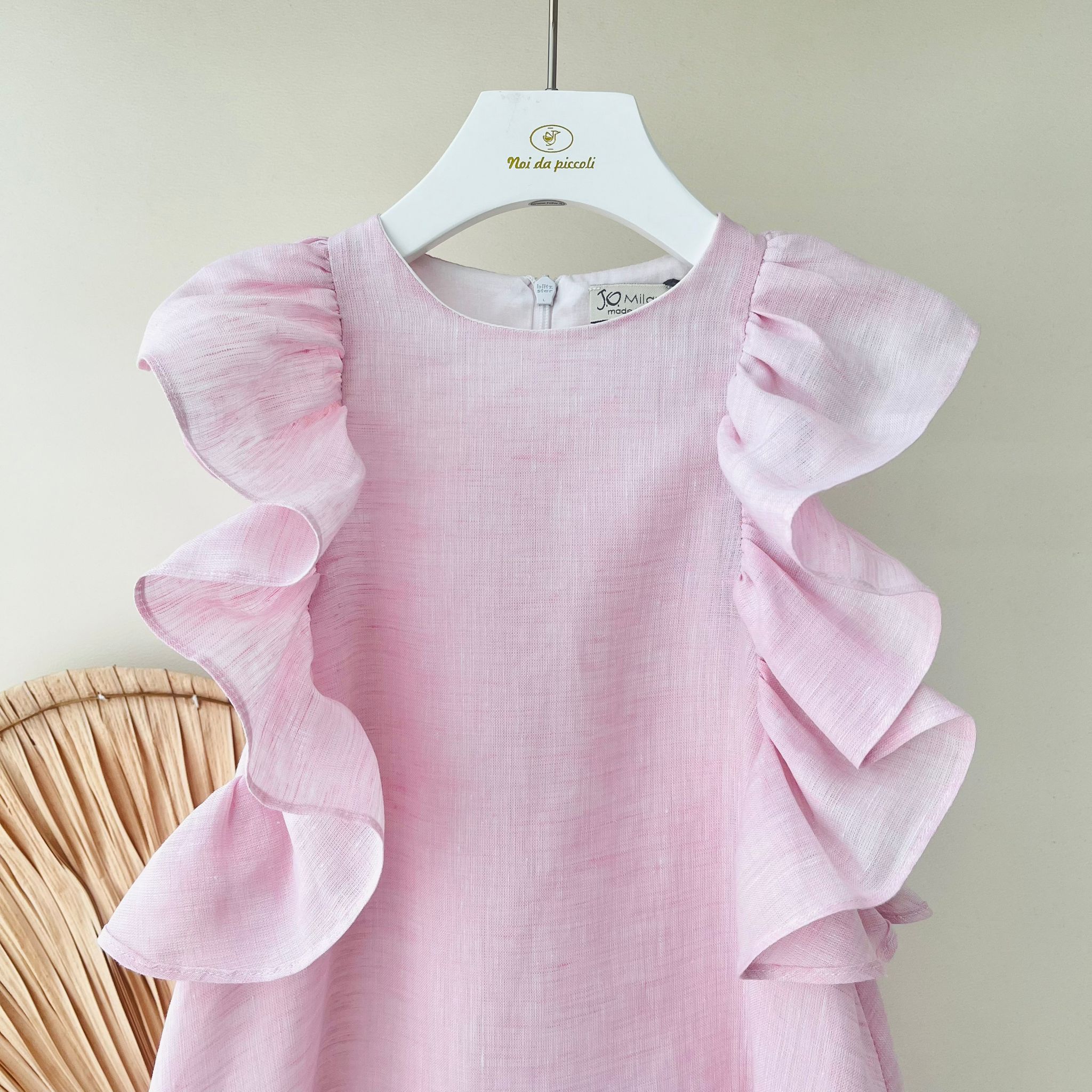 ABITINO 100% PURO LINO ROSA - Noi da piccoli