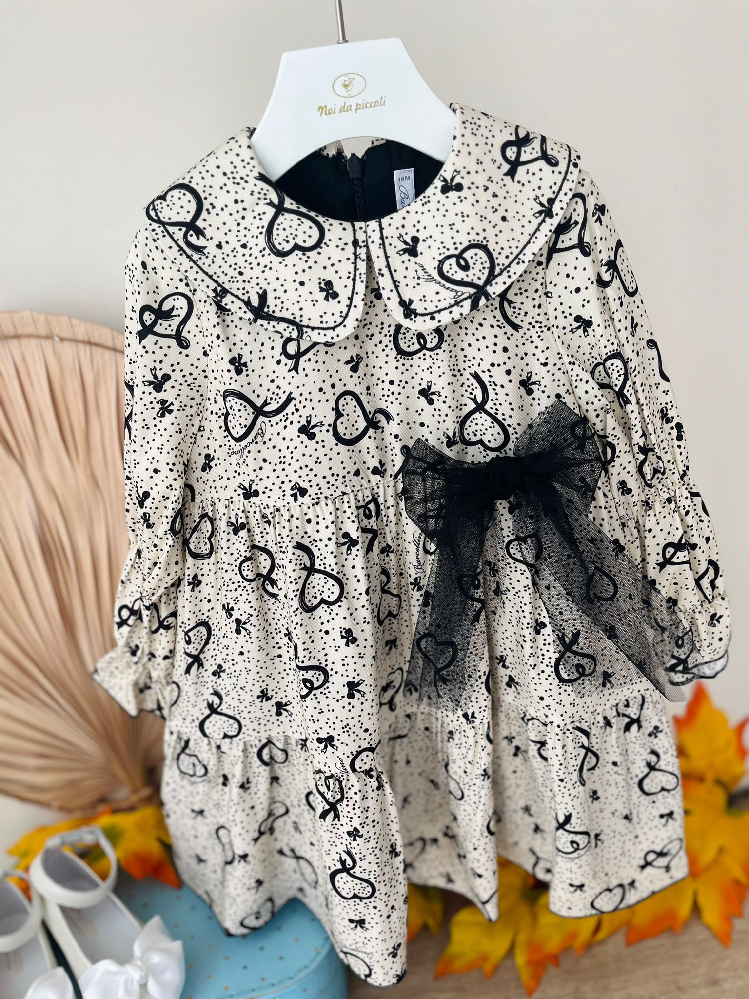 ABITINO ARTE COTONE CALDO BEIGE E NERO - Noi da piccoli