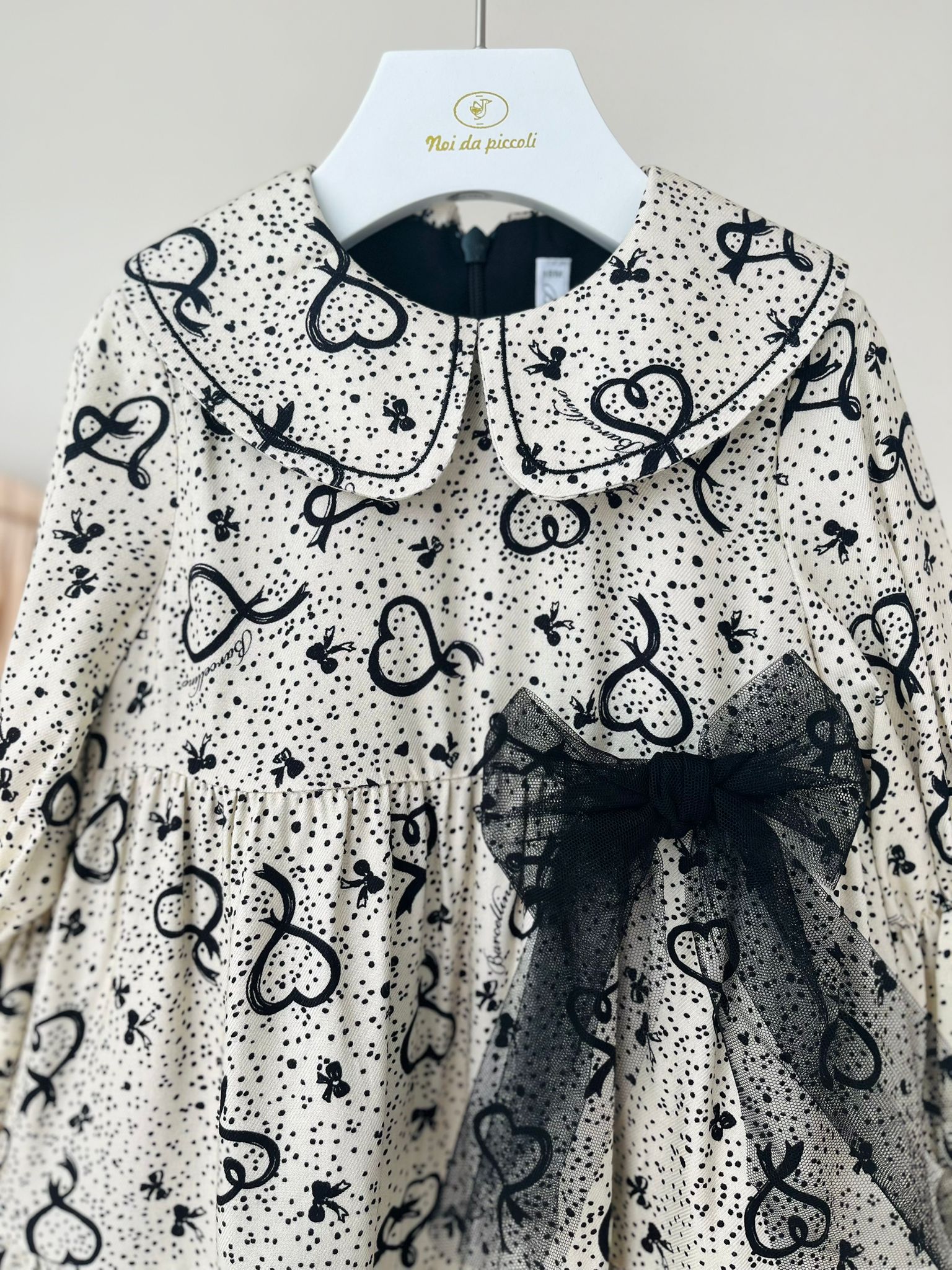 ABITINO ARTE COTONE CALDO BEIGE E NERO - Noi da piccoli