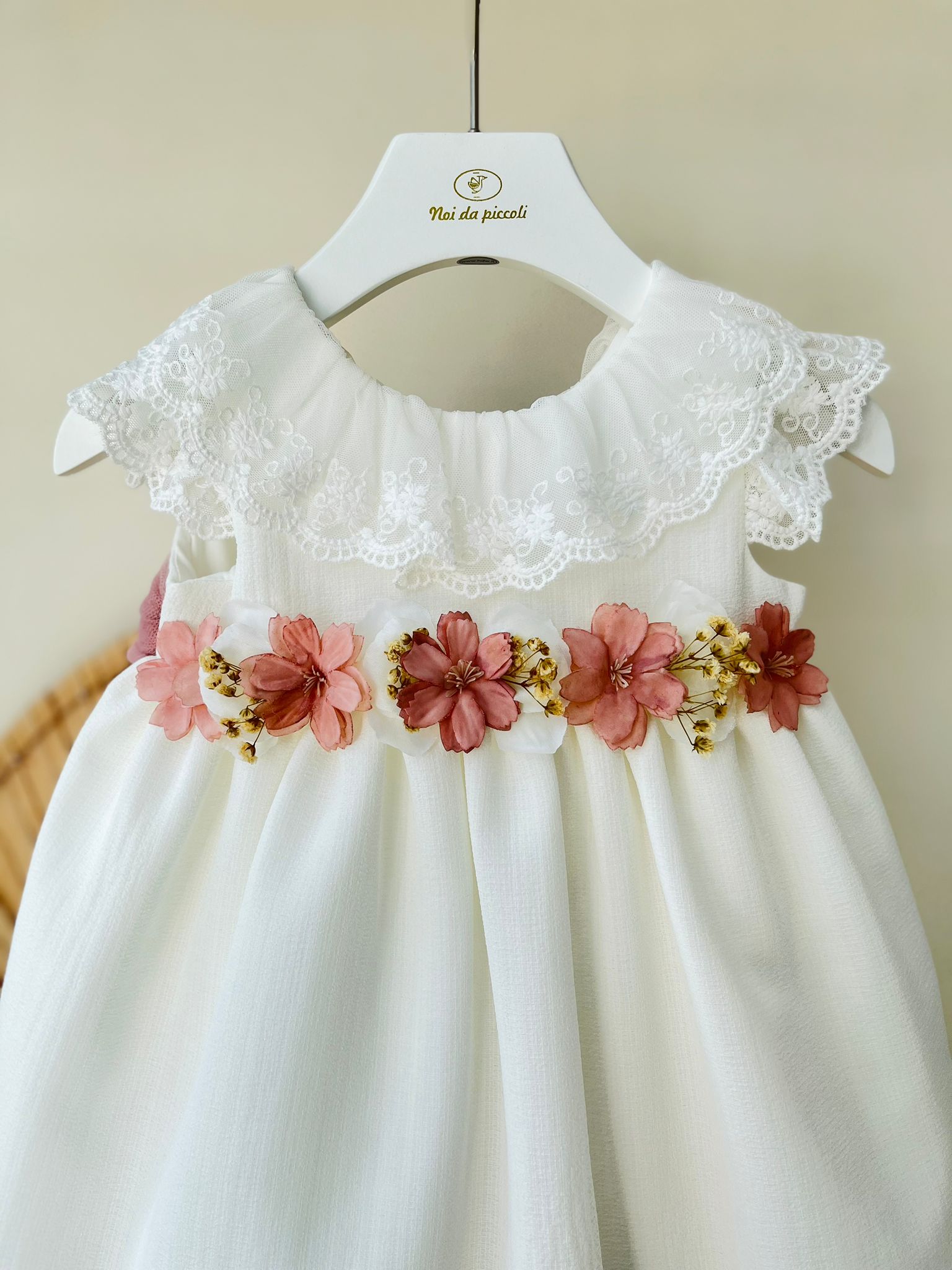 ABITINO CERIMONALE BIANCO BOHO - CHIC - Noi da piccoli