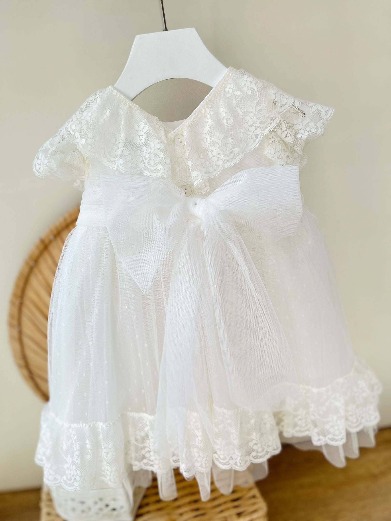 ABITINO CERIMONALE BIANCO CON FIORELLINO - Noi da piccoli