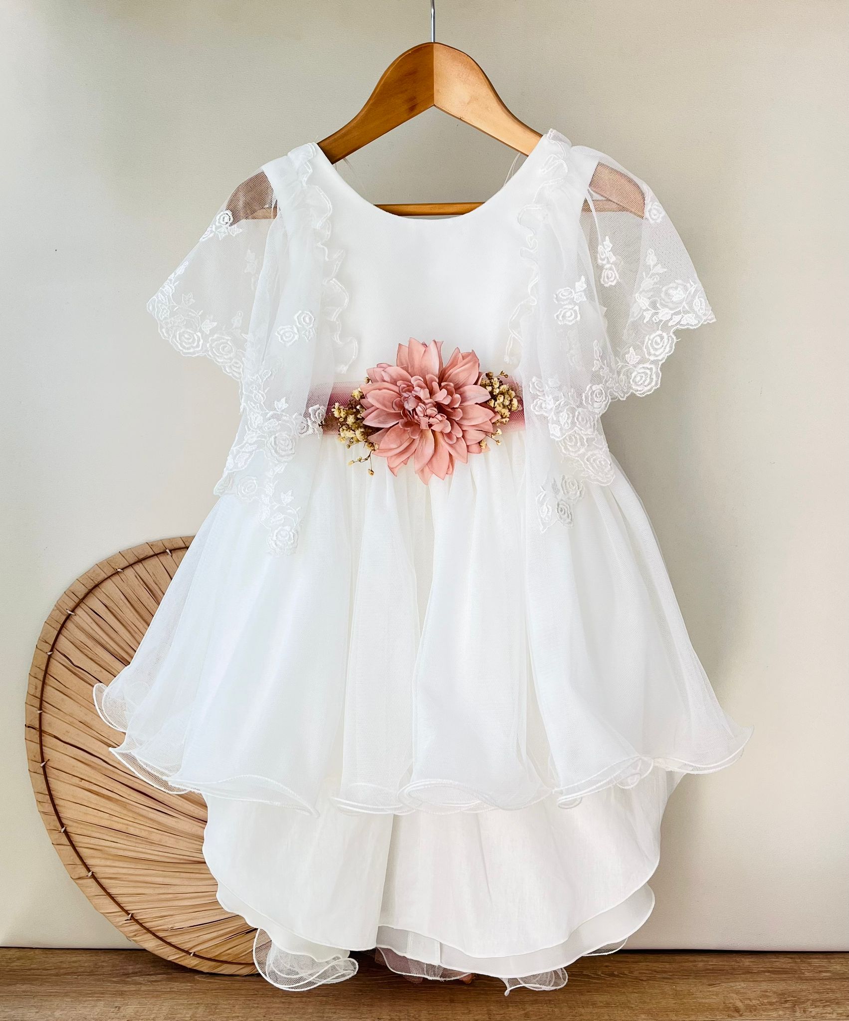 ABITINO CERIMONALE BIANCO CON FIORI - Noi da piccoli