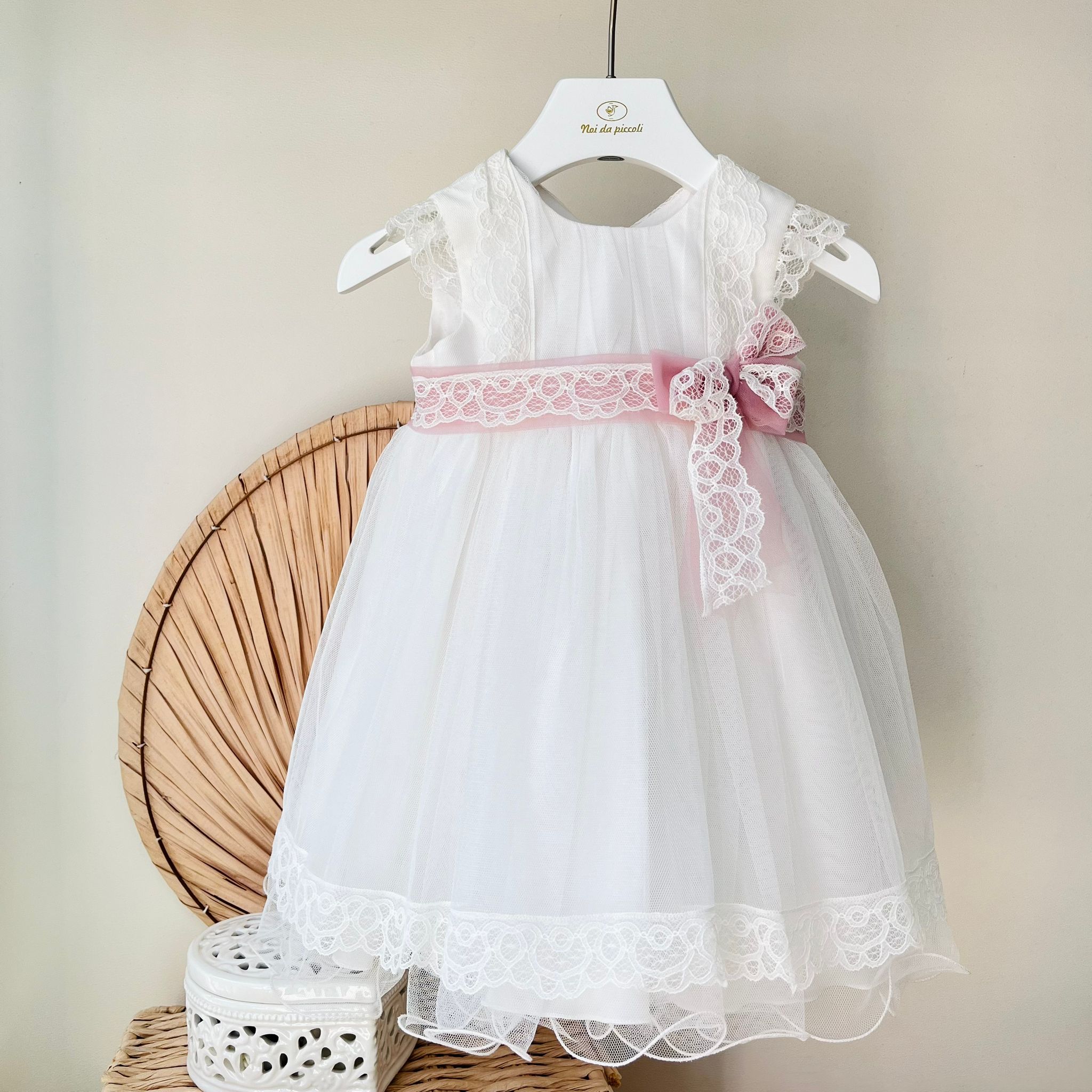 ABITINO CERIMONALE BIANCO E ROSA - Noi da piccoli