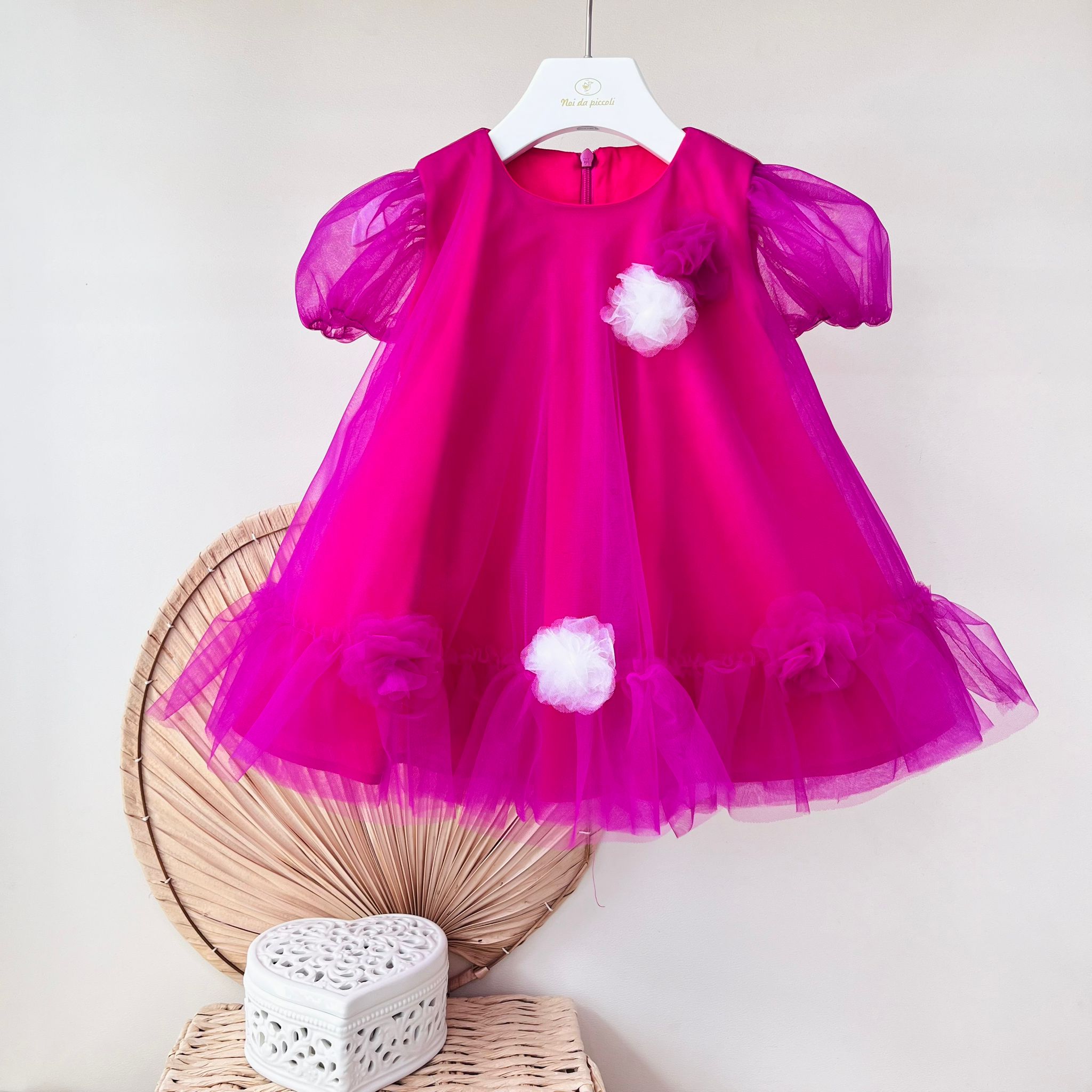 ABITINO CERIMONALE IN TULLE VIOLA - Noi da piccoli